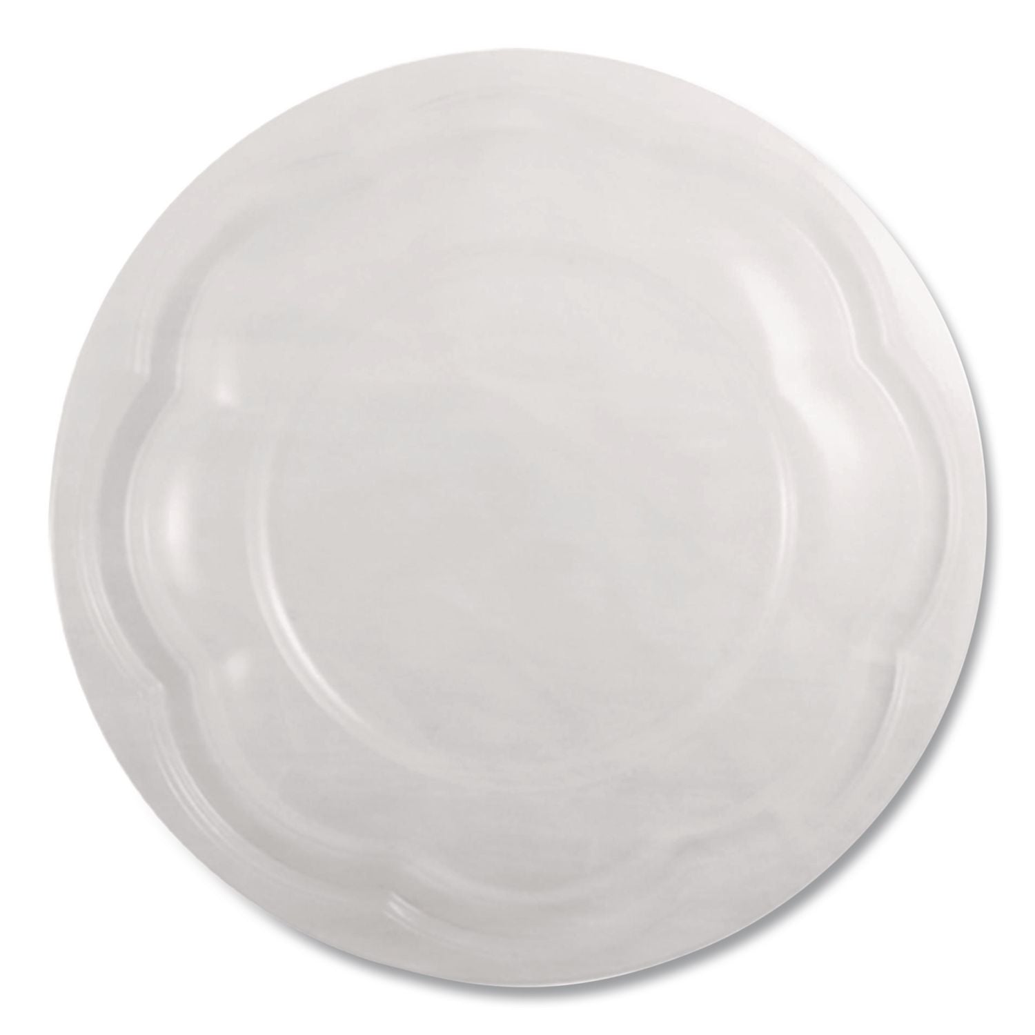 PLA Salad Bowl Lids, 6.8" Dia X 0.8" H, Clear, Plastic, 600/Carton