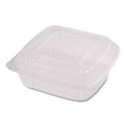PLA Hinged Clamshells, 19 Oz, 5.9 X 6.4 X 3.5, Clear, Plastic, 500/Carton