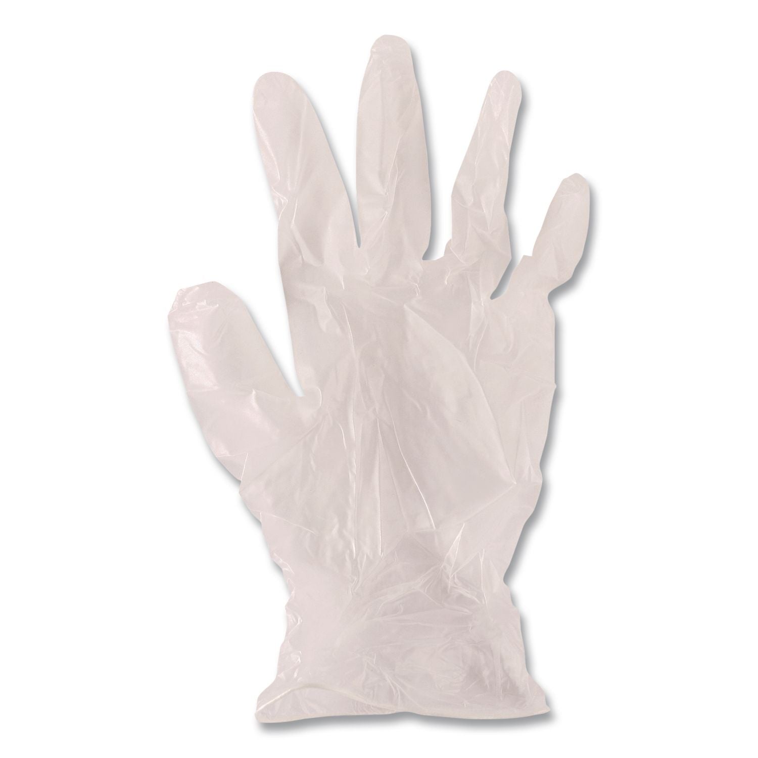 V5101 Series Latex-Free Lightly Powdered Vinyl Gloves, Large, 3 Mil Thick, 9" Long, Clear, 1, 000/Carton
