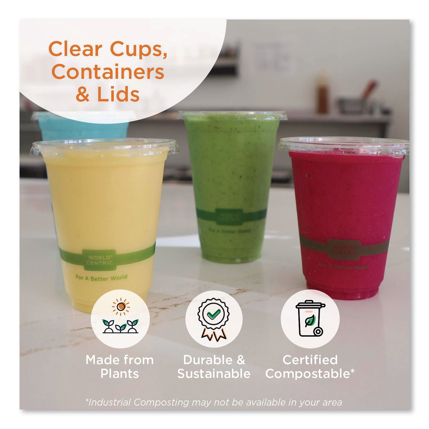 PLA Lids For Fiber Containers, 6.3 X 8.2 X 0.5, Clear, Plastic, 400/Carton