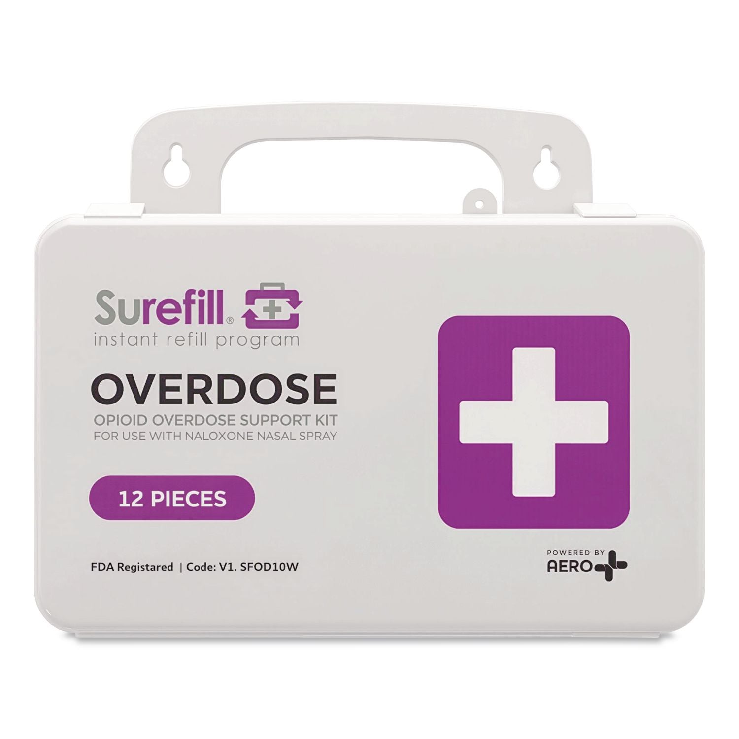 Opioid Overdose Support Kit (W/O Naloxone) Plastic Case, 10 Pieces