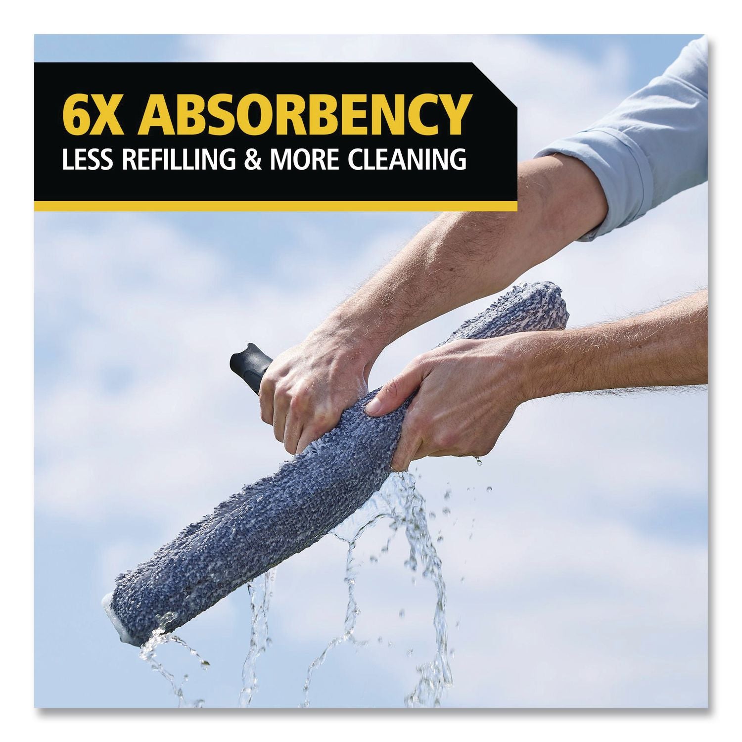 Microfiber Glass Washer, 18" Wide Blade