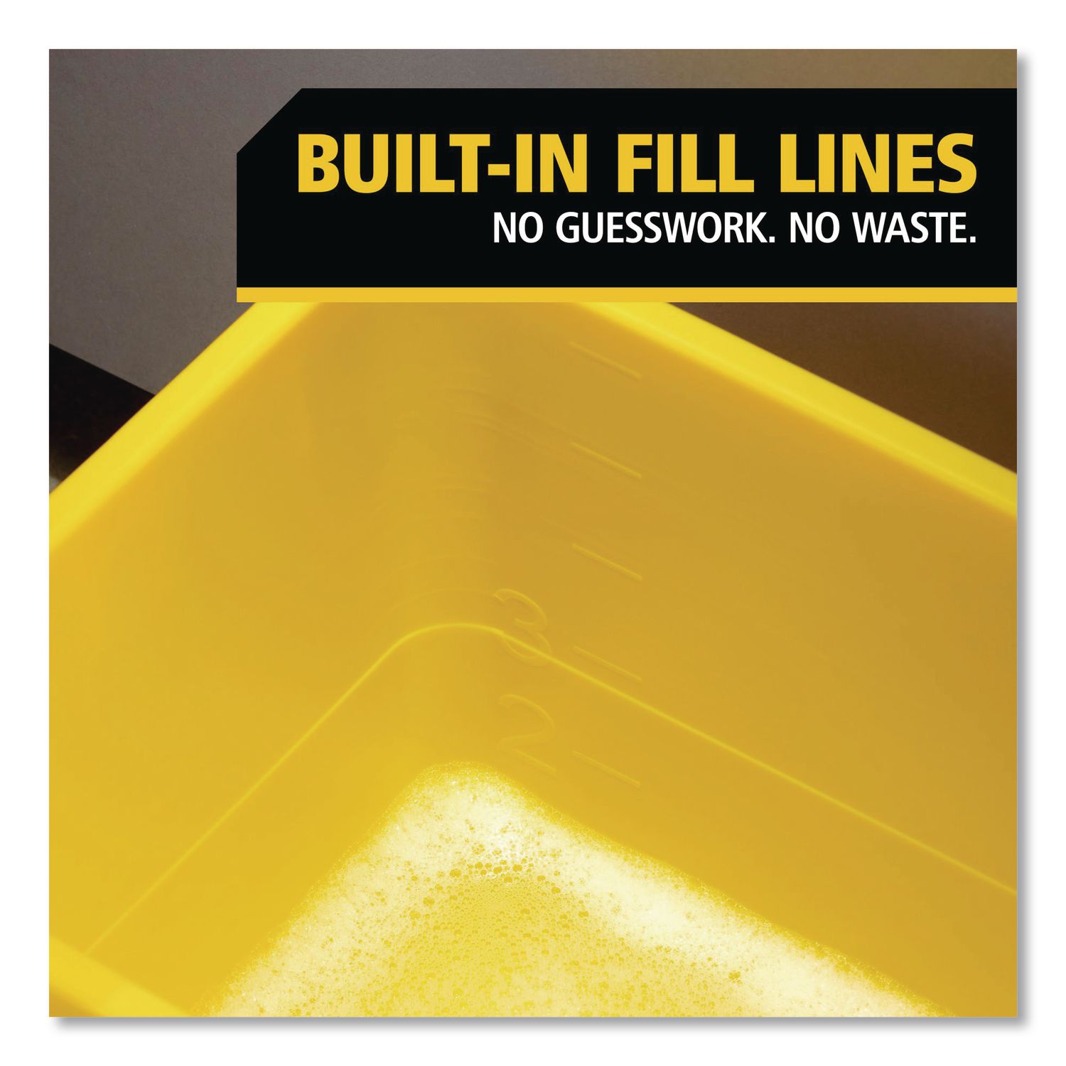 Glass Cleaning Bucket And Lid, 6 Gal, Yellow