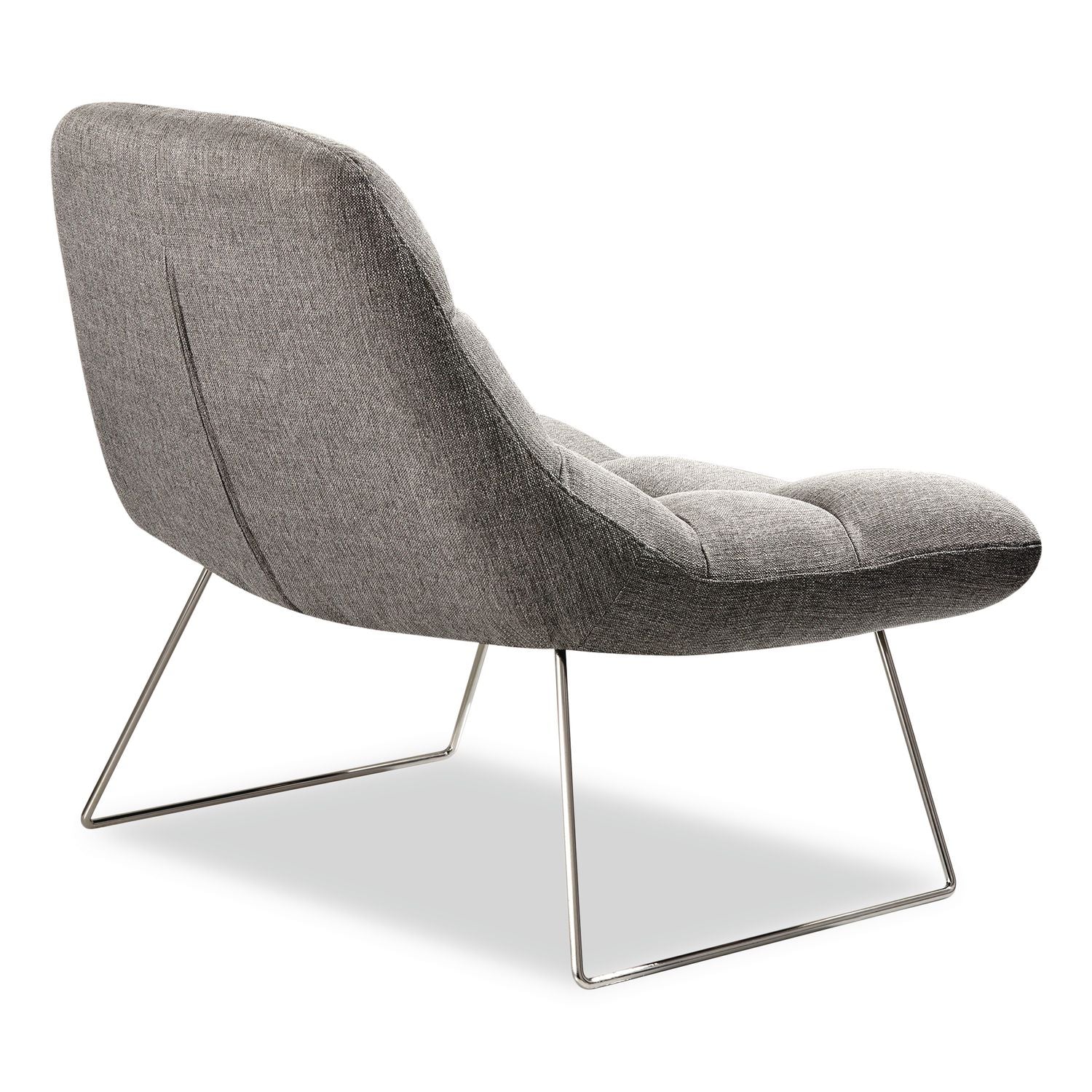 Bartlett Fabric Accent Chair, 40" X 33" X 33", Light Gray Seat, Light Gray Back, Silver Base
