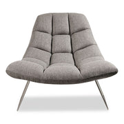 Bartlett Fabric Accent Chair, 40" X 33" X 33", Light Gray Seat, Light Gray Back, Silver Base