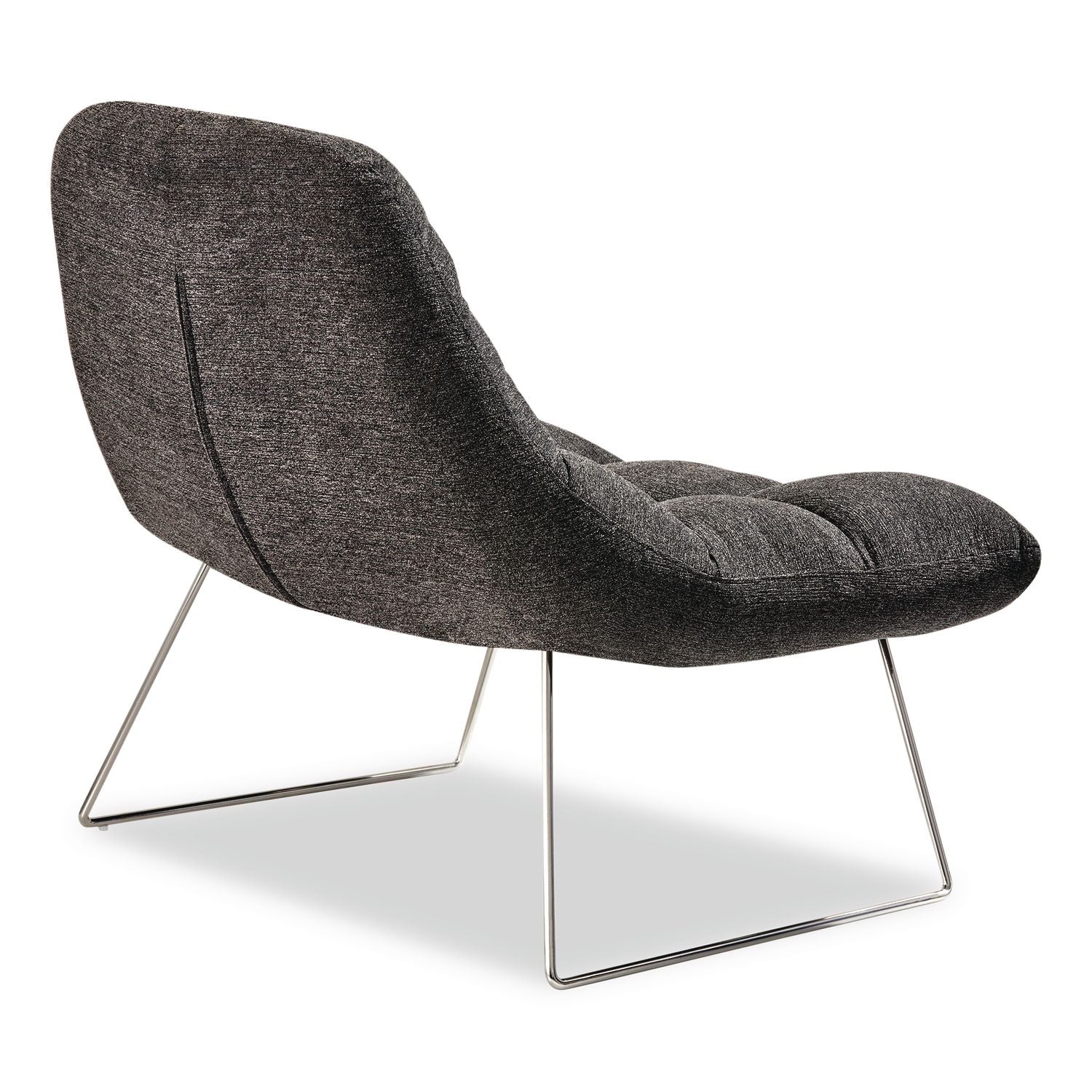 Bartlett Fabric Accent Chair, 40" X 33" X 33", Dark Gray Seat, Dark Gray Back, Silver Base