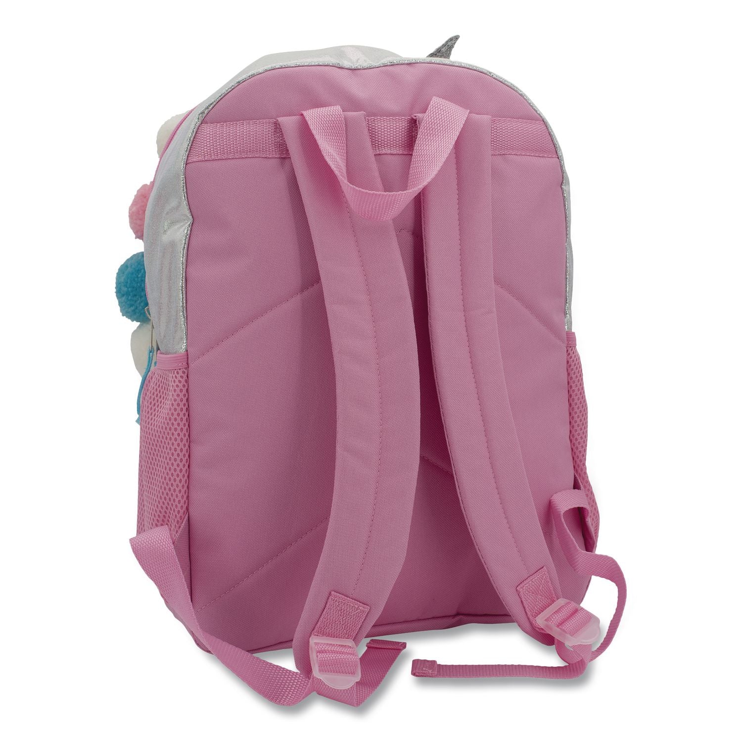 Star Unicorn Pom Pom Backpack, 12 X 5 X 16, Multicolor