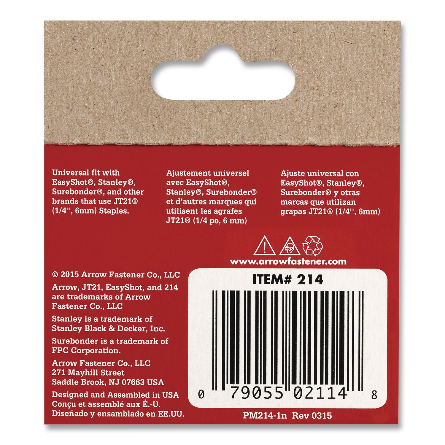 JT21 Standard Staples, 0.25" Leg, 0.44" Crown, Silver, 1, 000/Box