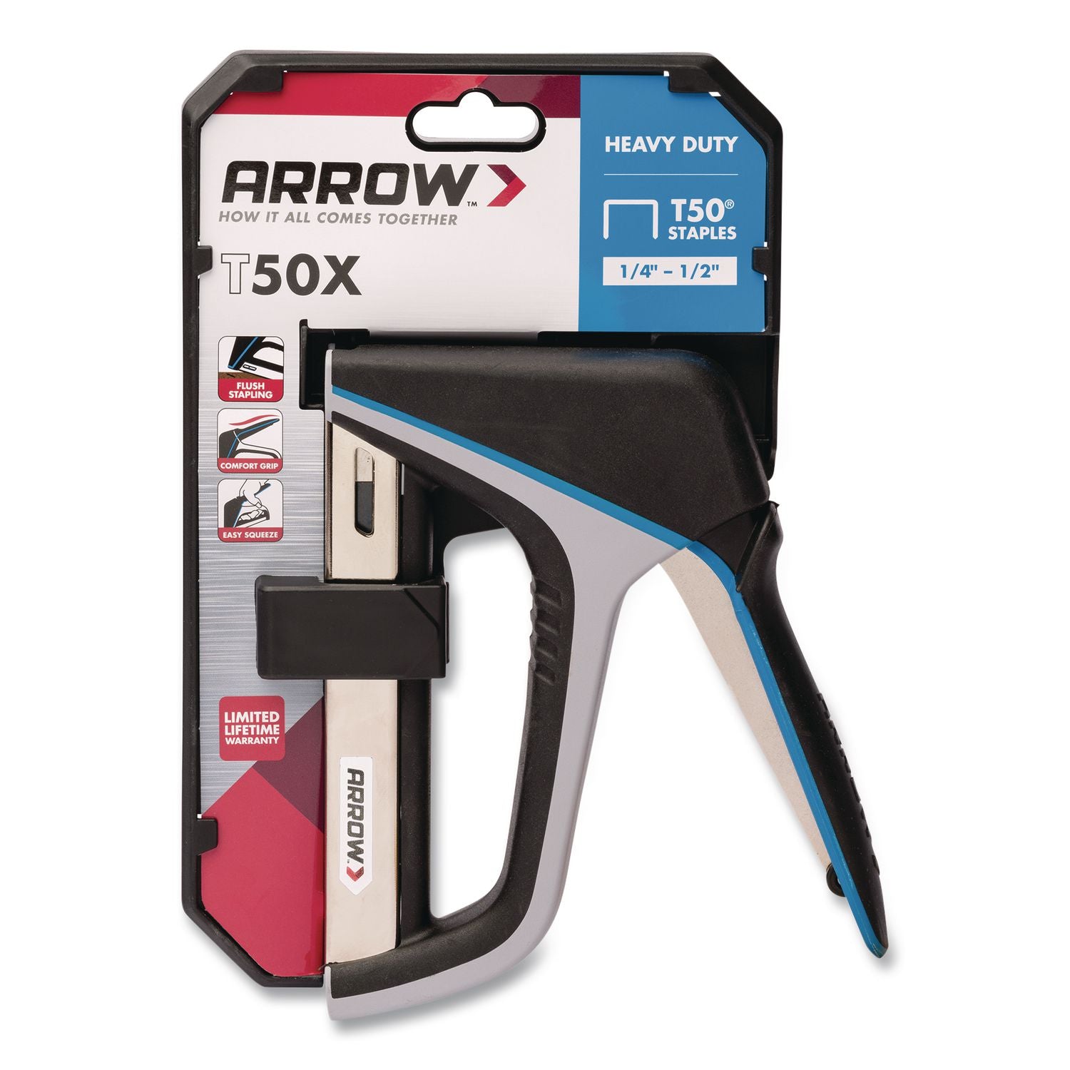 T50X Tacmate Heavy Duty Staple Gun, Arrow T-50 1/4" To 1/2" Staples