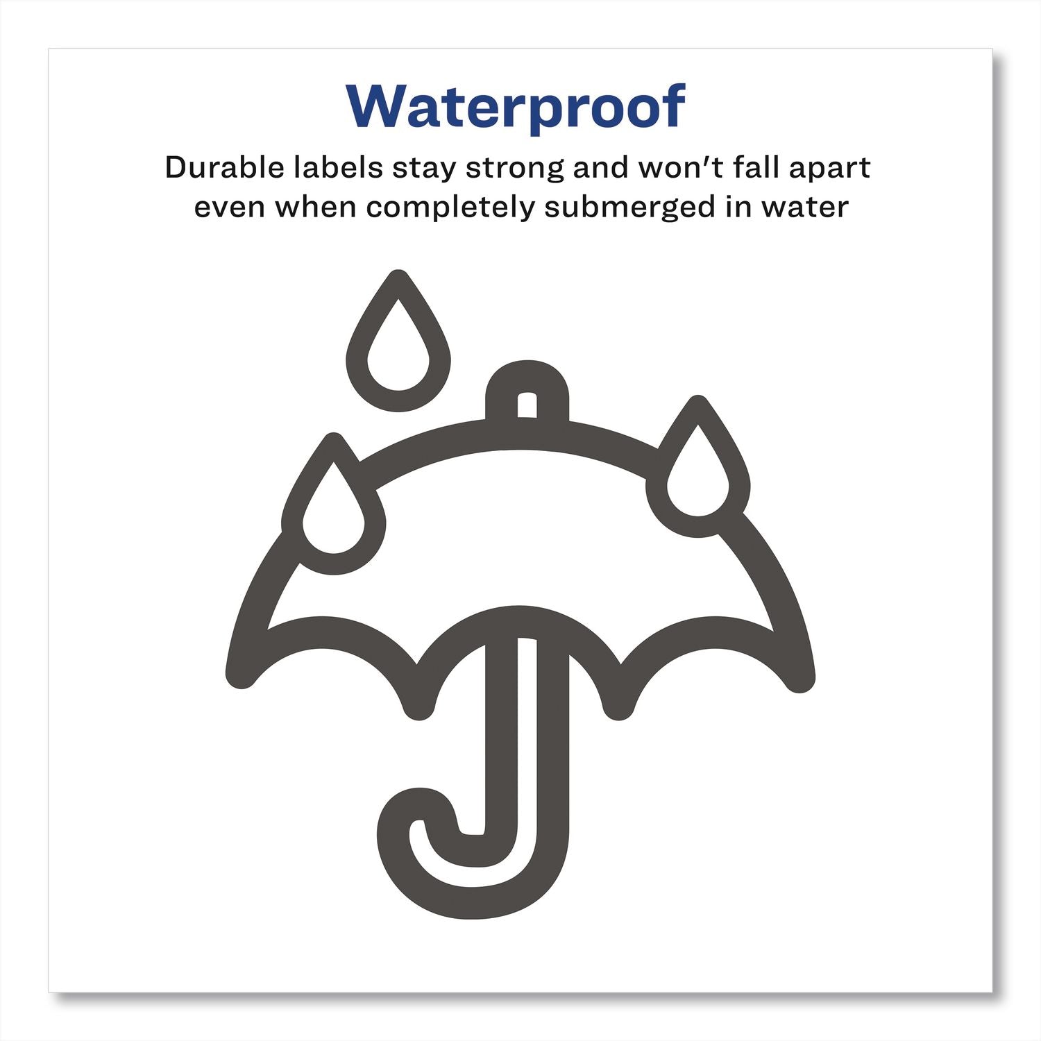 Waterproof Film Address Labels With Sure Feed Technology, Laser Printers, 5.5 X 8.5, White, 2 Labels/Sheet, 10 Sheets/Pack