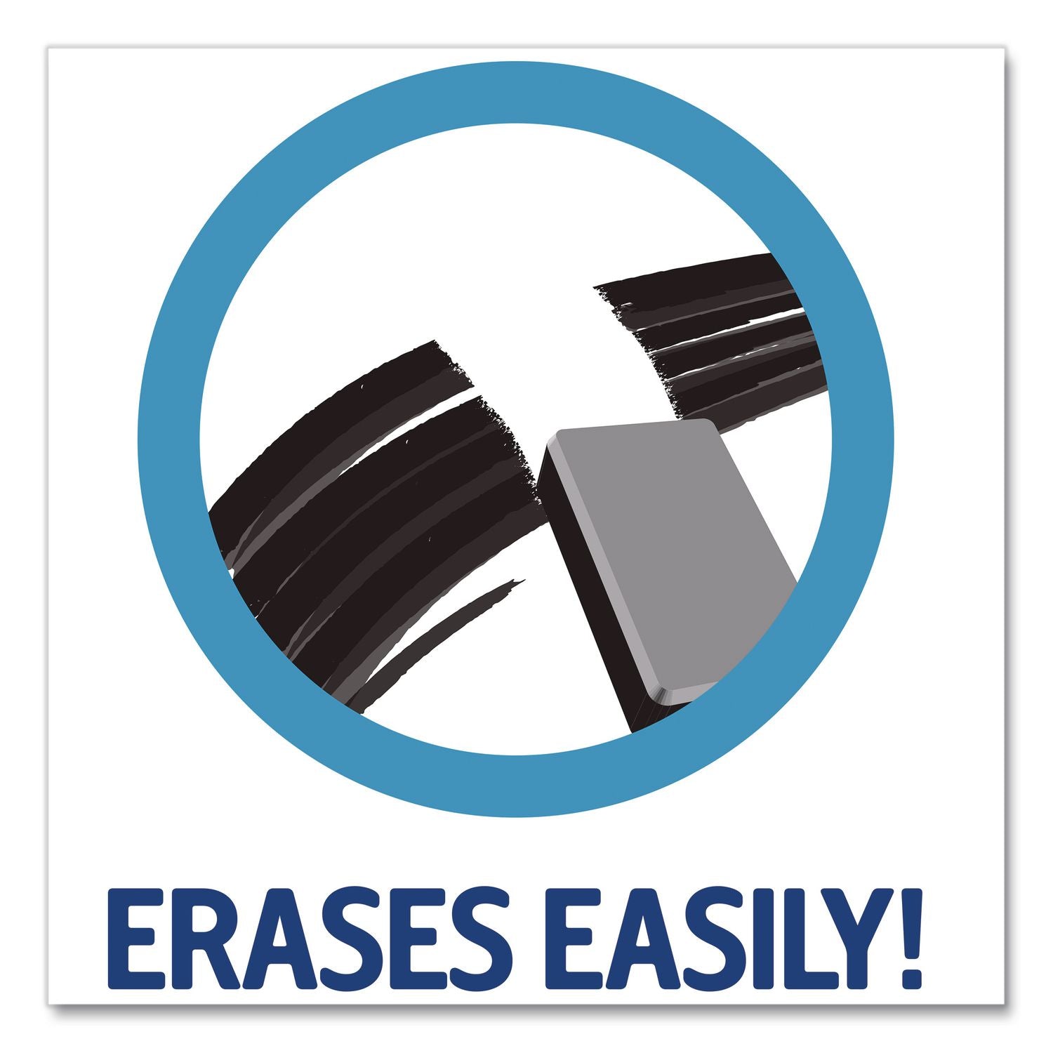 MARKS A LOT Desk-Style Dry Erase Markers, Broad Chisel Tip, Blue, Dozen