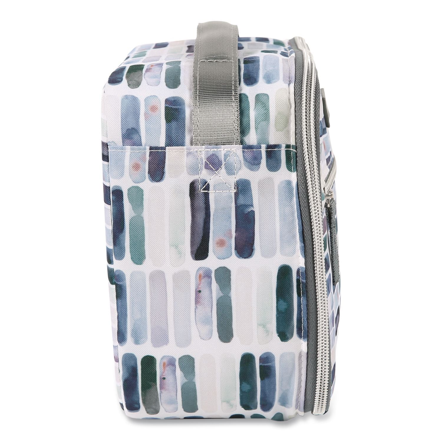 Kelly Ventura Iris Insulated Lunch Box, 10.04" X 4.72" X 7.87", Ocean Stripe