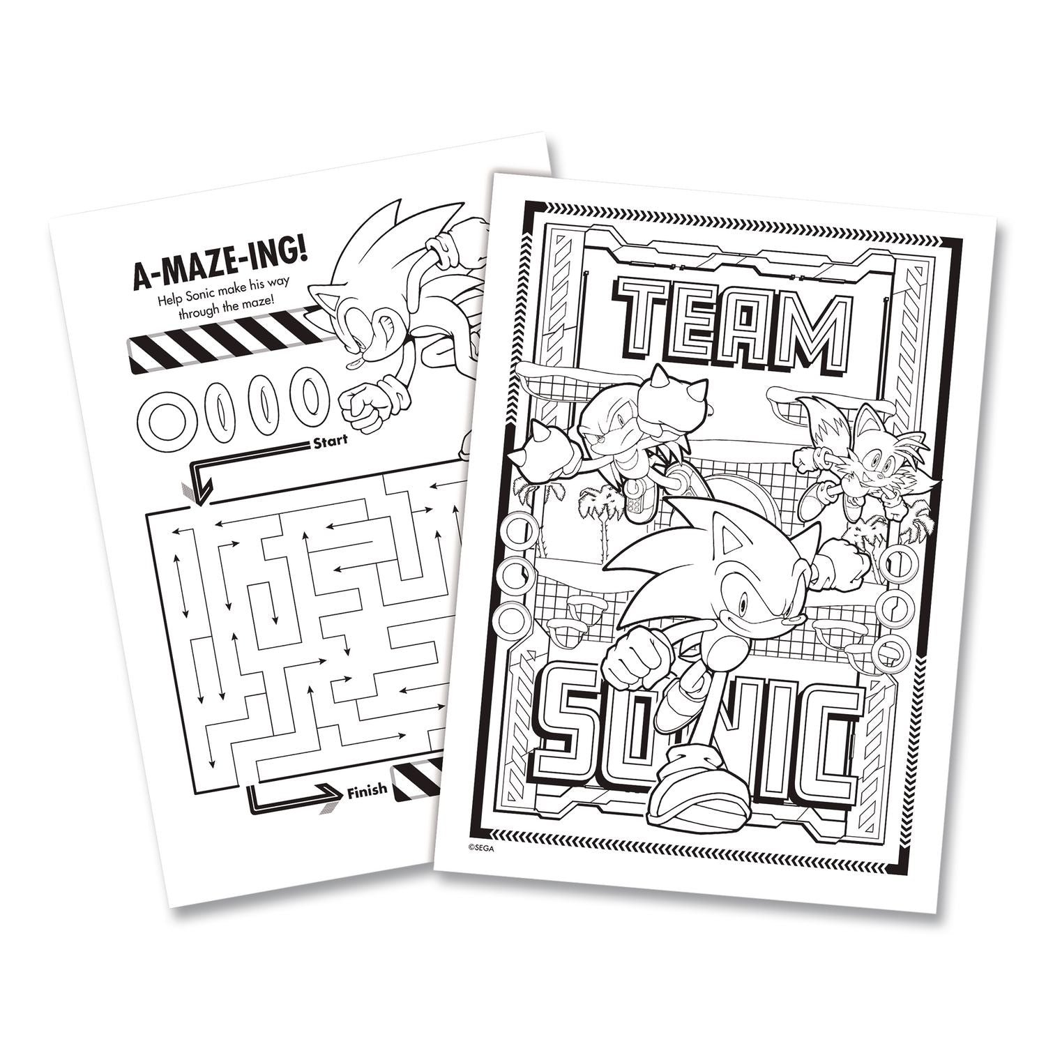 Sonic Jumbo Coloring And Activity Book, Ages 3 And Up, 64 Pages