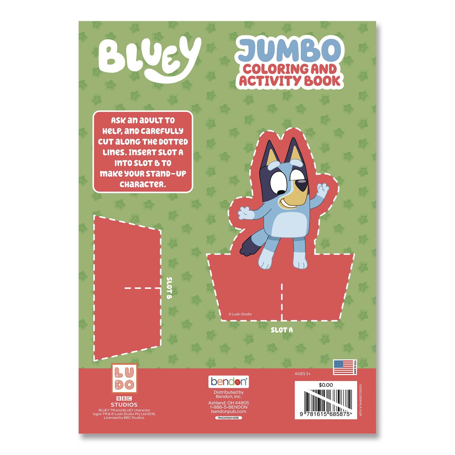 Bluey Jumbo Coloring And Activity Book, Ages 3 And Up, 64 Pages