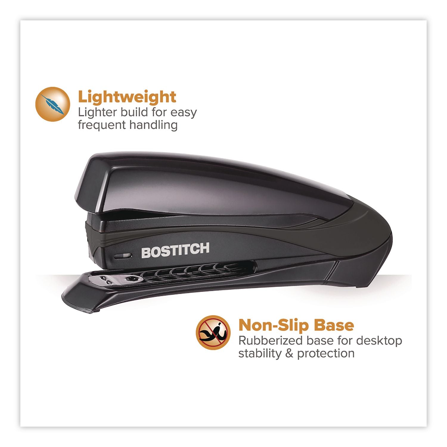 Inspire Spring-Powered Stapler, Value Pack, 20-Sheet Capacity, Black