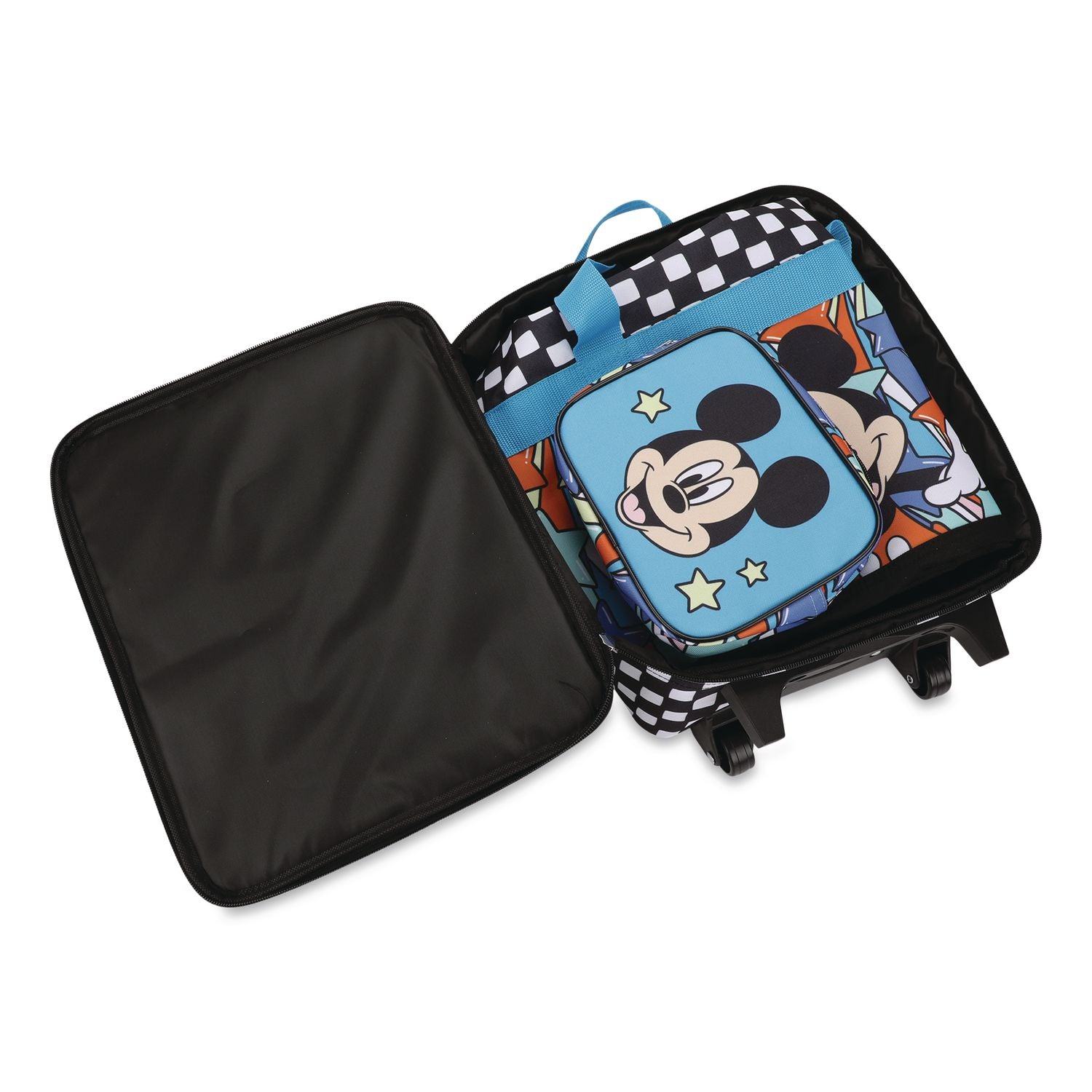 Four-Piece Mickey Mouse Carry-On Luggage Set, 11.75 X 6 X 14
