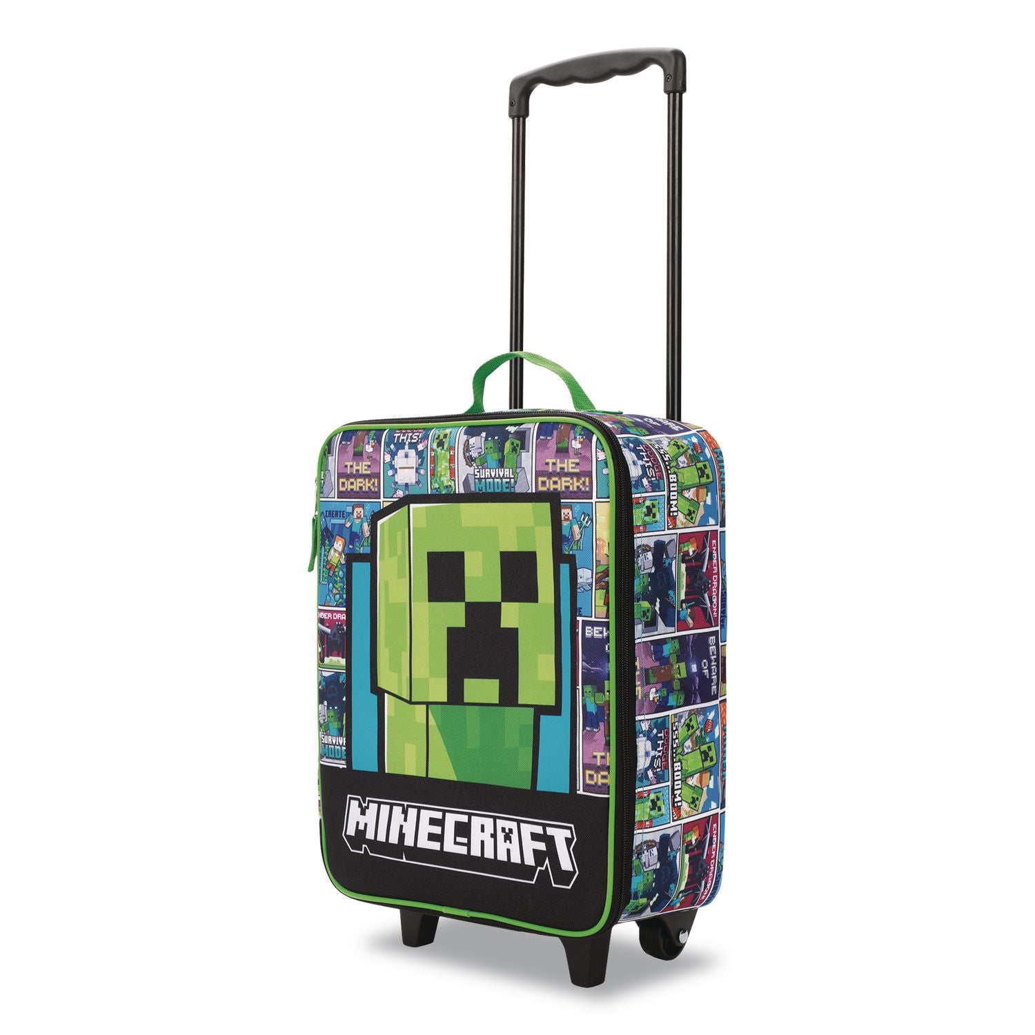 Four-Piece Minecraft Carry-On Luggage Set, 11.75 X 6 X 14