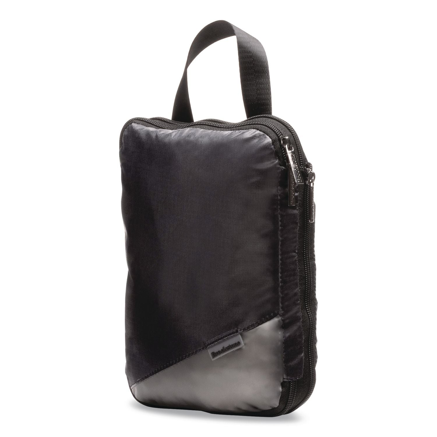 Two-Piece Compression Luggage Cubes, 10 X 7 X 1.25/14 X 10 X 1.25, Black