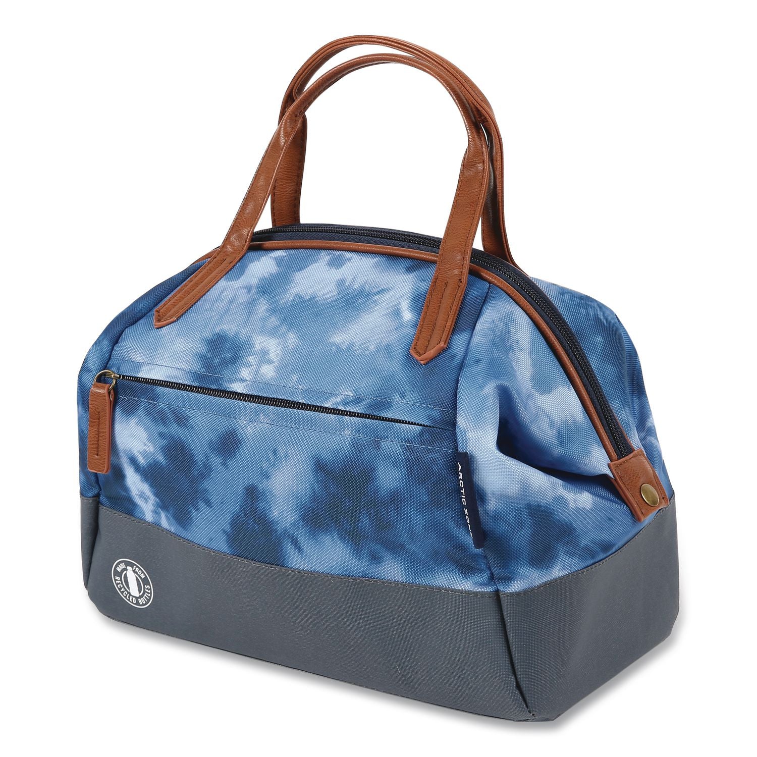 Eco Iced Tie Dye Blue Insulated Lunch Bag, 9.5" X 6.25" X 11.5", Blue