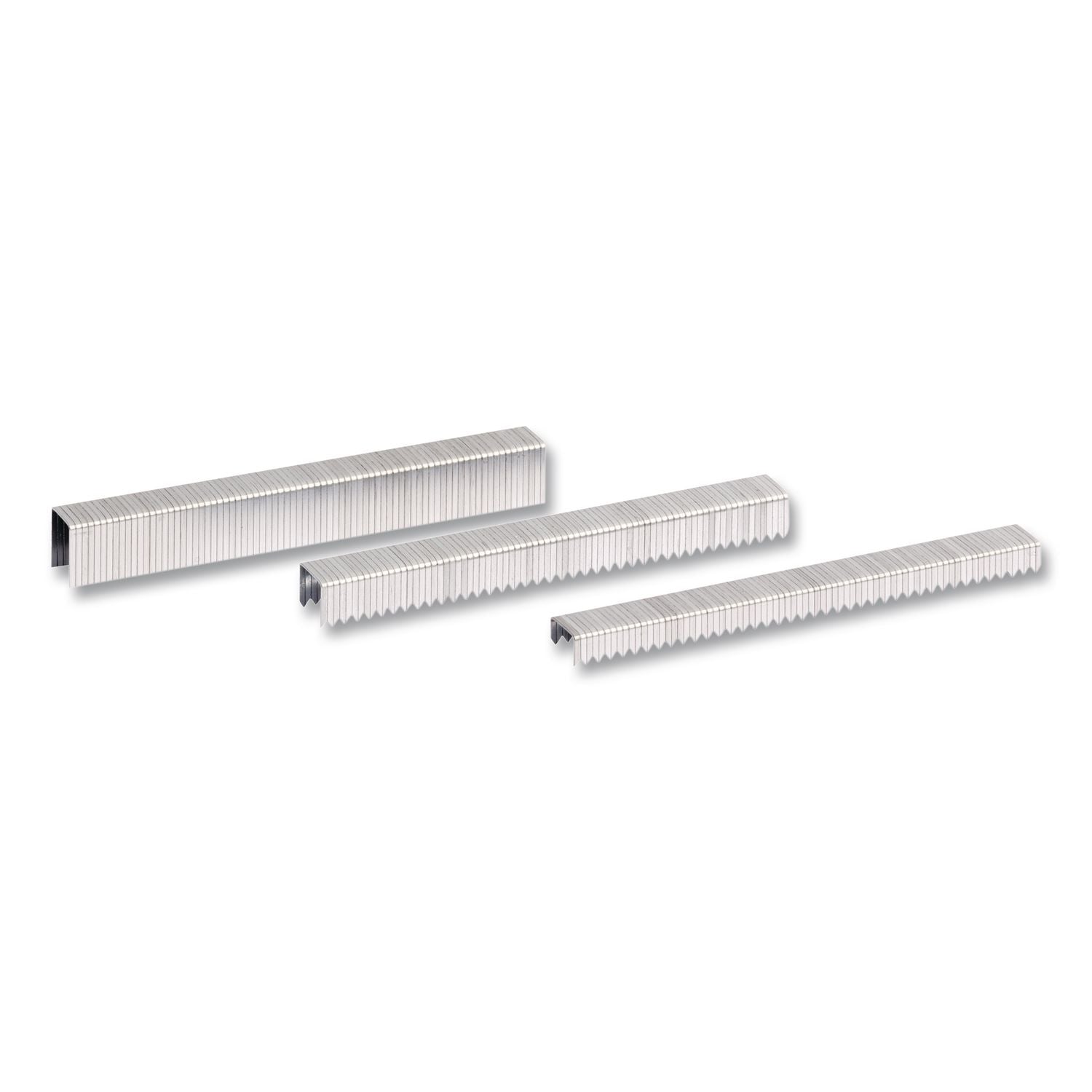 Heavy Duty Staples, 0.25" Leg/0.38" Leg/0.5" Leg, 0.41" Crown, Silver, 1, 875/Box
