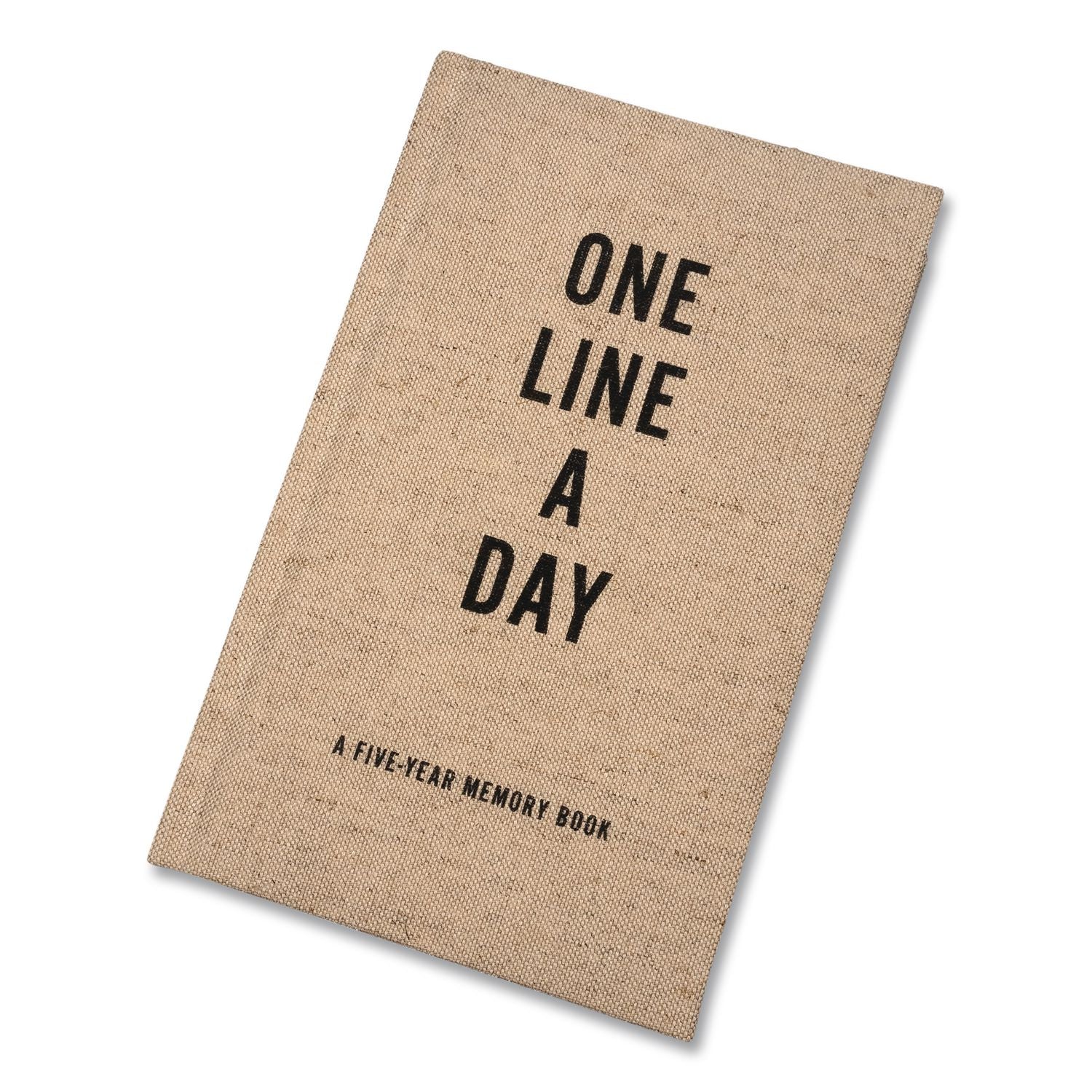 Guided Journal: One Line A Day, A Five-Year Memory Book, Tan Cover, (372) 6.12 X 3.75 Sheets