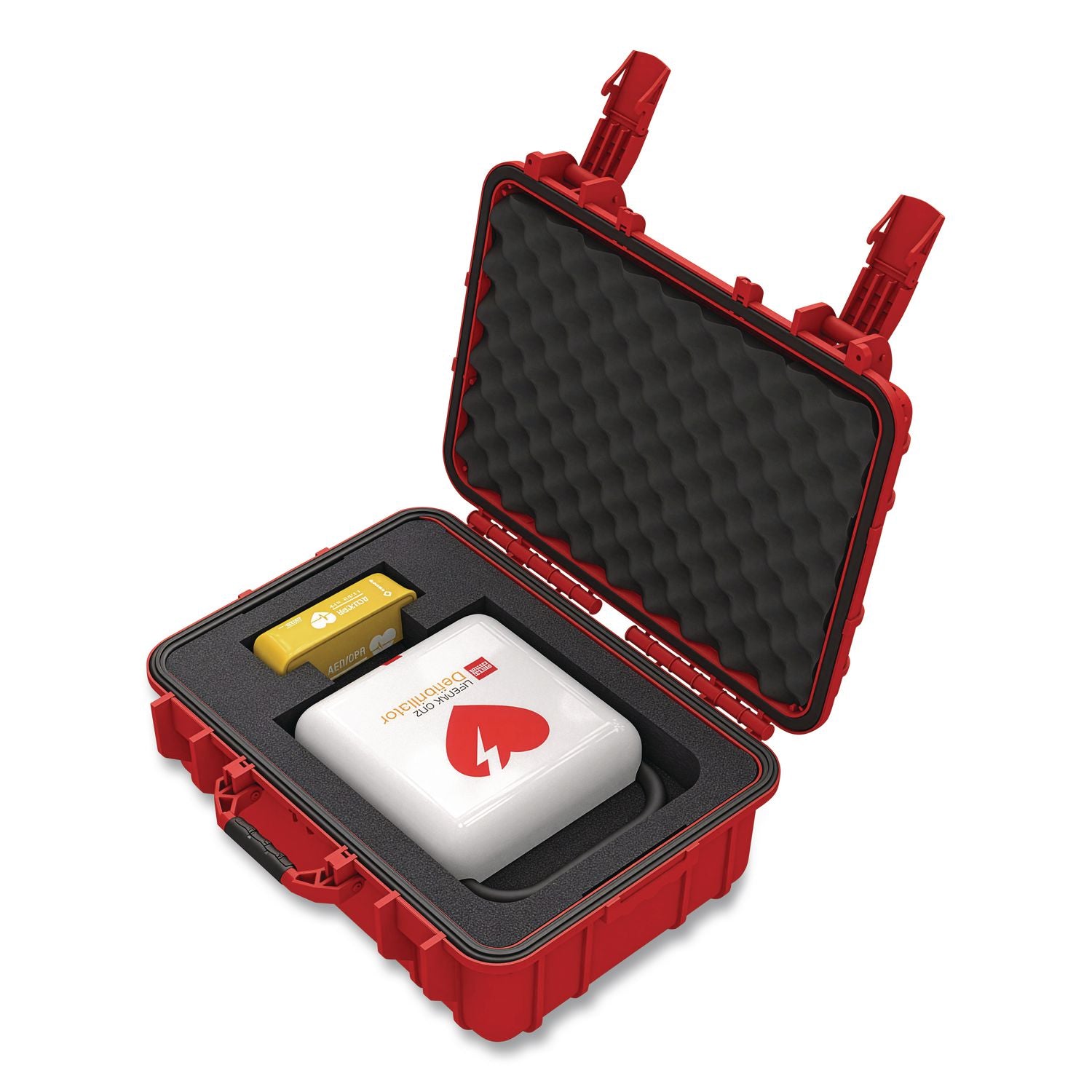 LIFEPAK CR2 Fully-Automatic, USB Defibrillator, English, Handle, Rugged Carry Case With Prep Kit