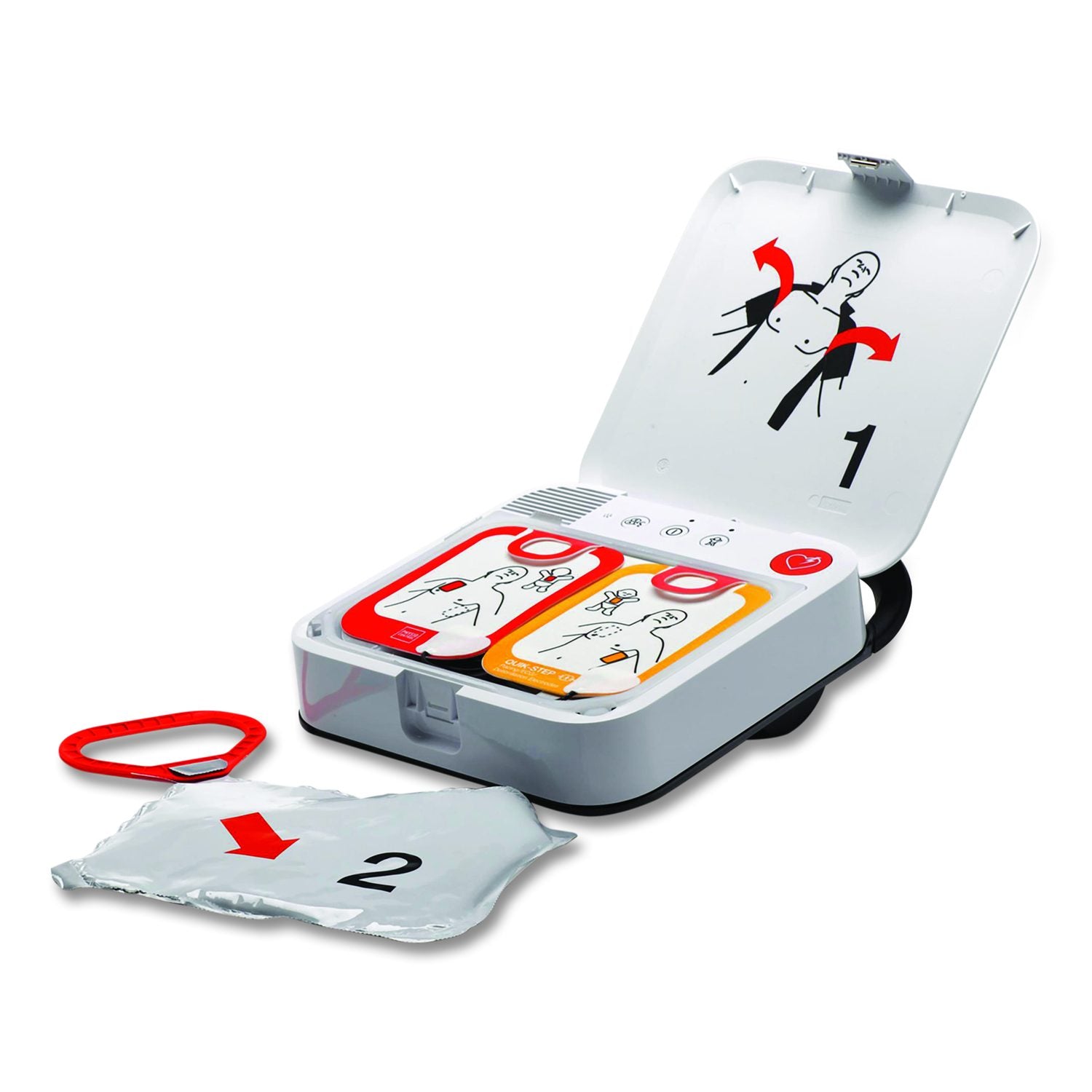 LIFEPAK CR2 Fully-Automatic, Cellular Defibrillator, English/Spanish, Rugged Case