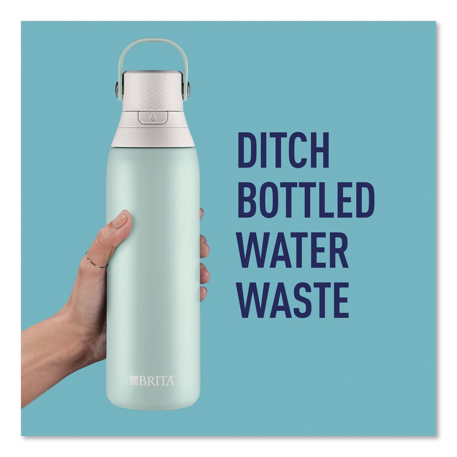 Stainless Steel Filtered Water Bottle, 20 Oz, Glacier