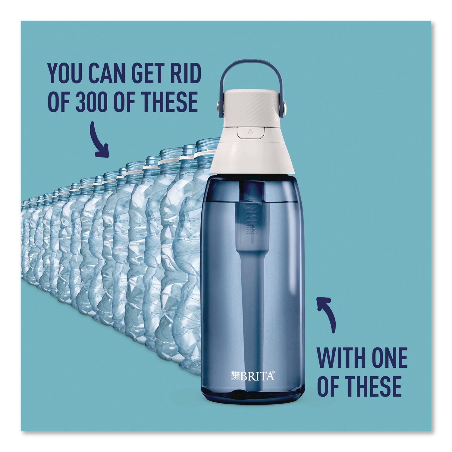 Plastic Filtered Water Bottle, 36 Oz, Night Sky