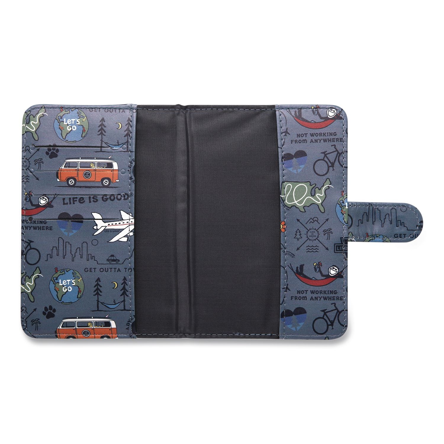 Passport Cover, 4.25 X 5.87, Vegan Leather, Multicolor Travel Print