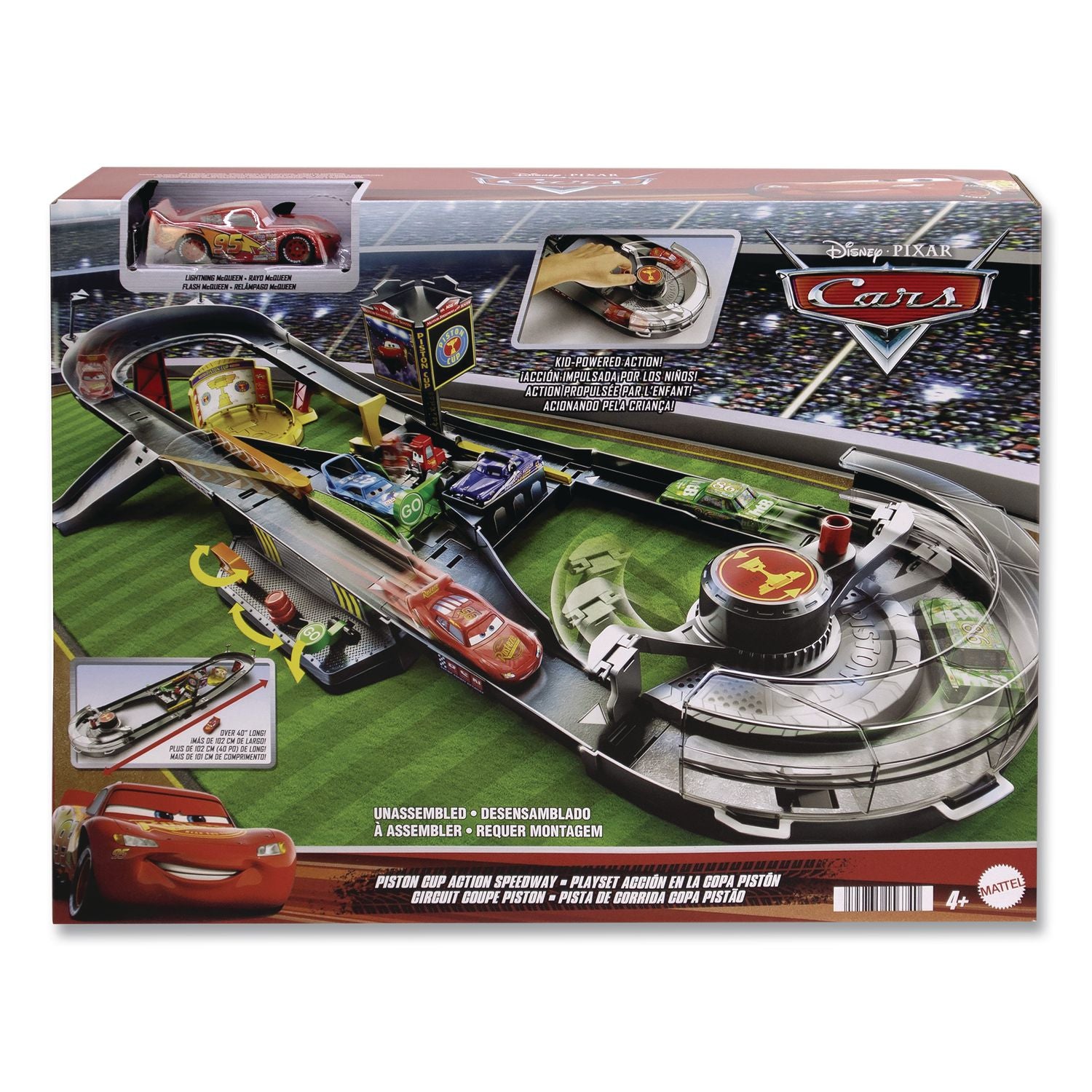 Cars Piston Cup Action Speedway Playset, Ages 4 And Up