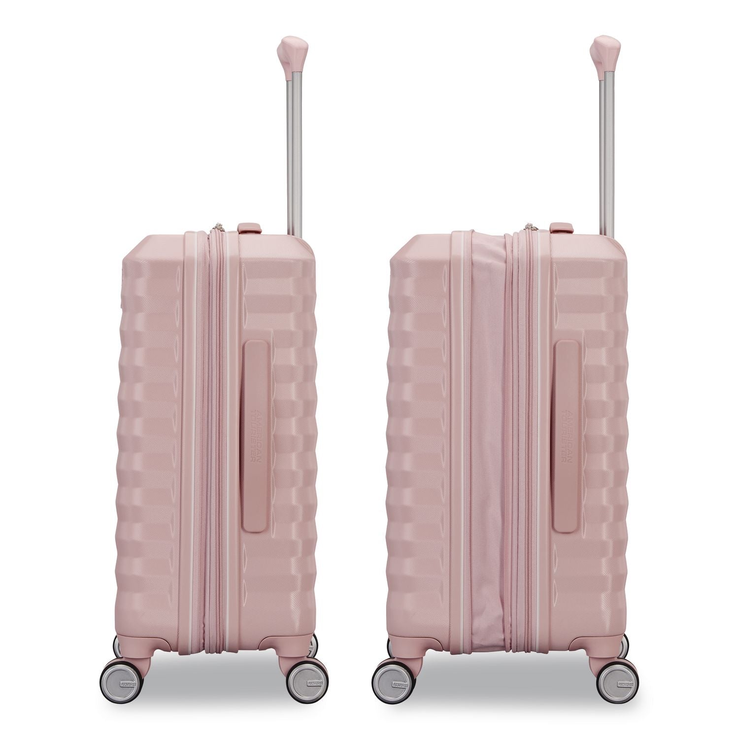 Color Vault Hardside Spinner Suitcase Set, 11 X 11 X 24, Pink Blush