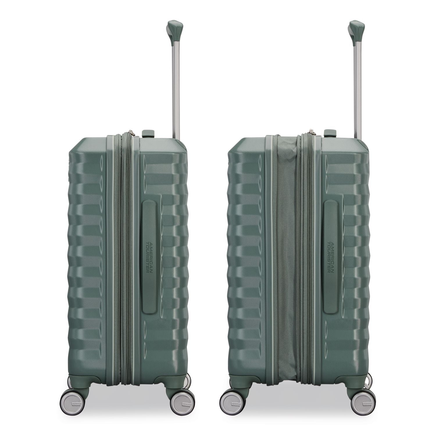 Color Vault Hardside Spinner Suitcase Set, 11 X 11 X 24, Jade Green