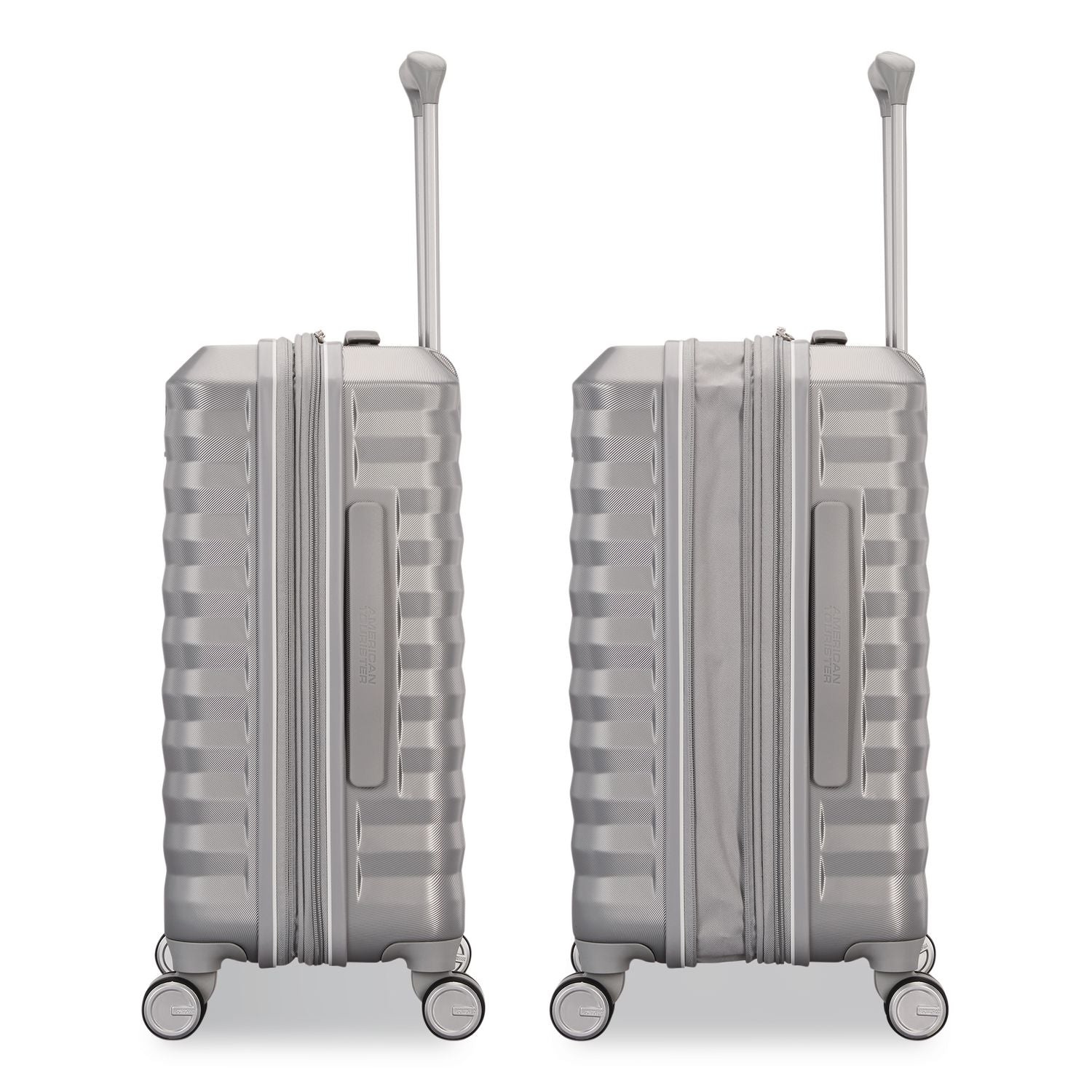 Color Vault Hardside Spinner Suitcase Set, 11 X 11 X 24, Silver