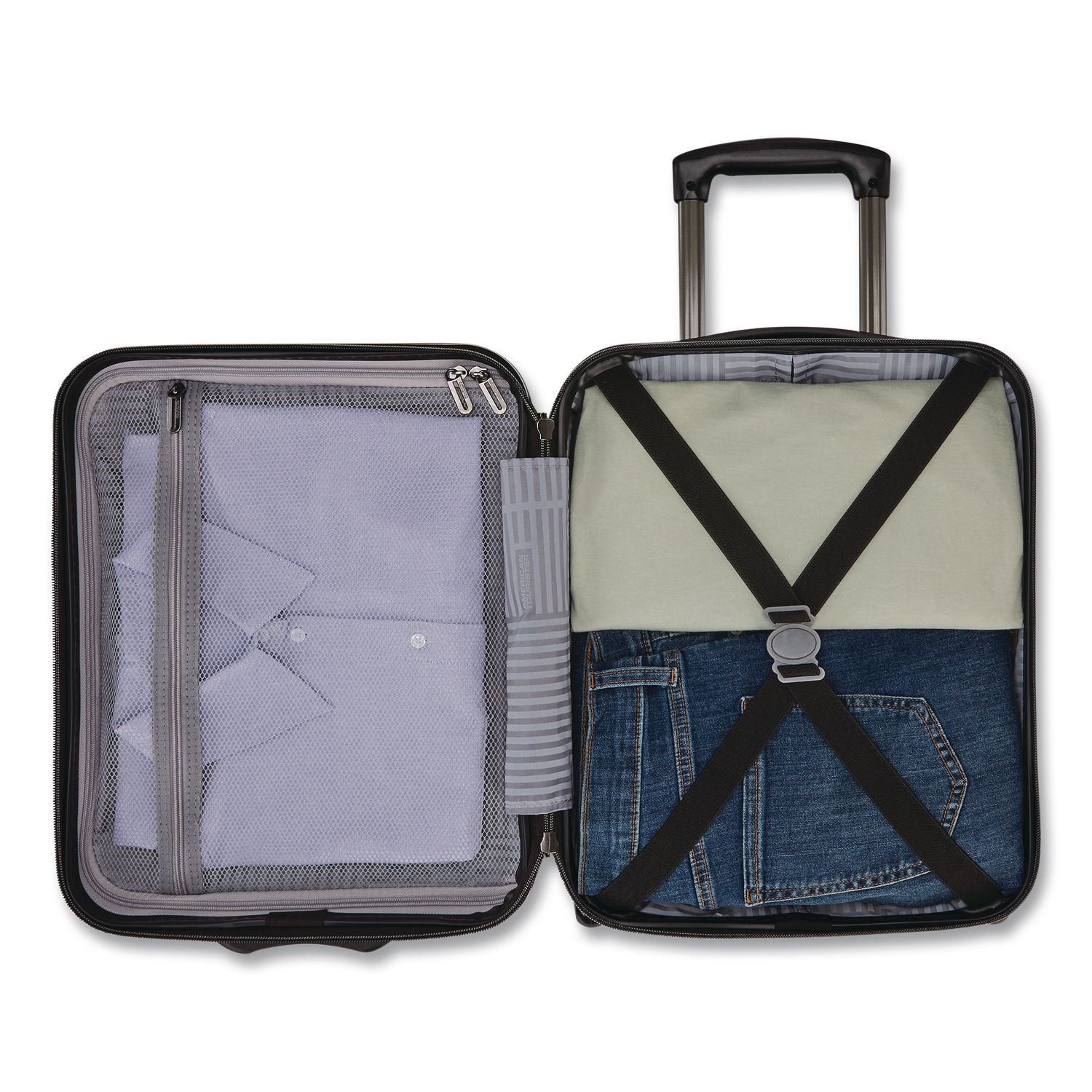 My AT Underseater Hardside Carry-On Spinner Suitcase, 8 X 13 X 18, Black