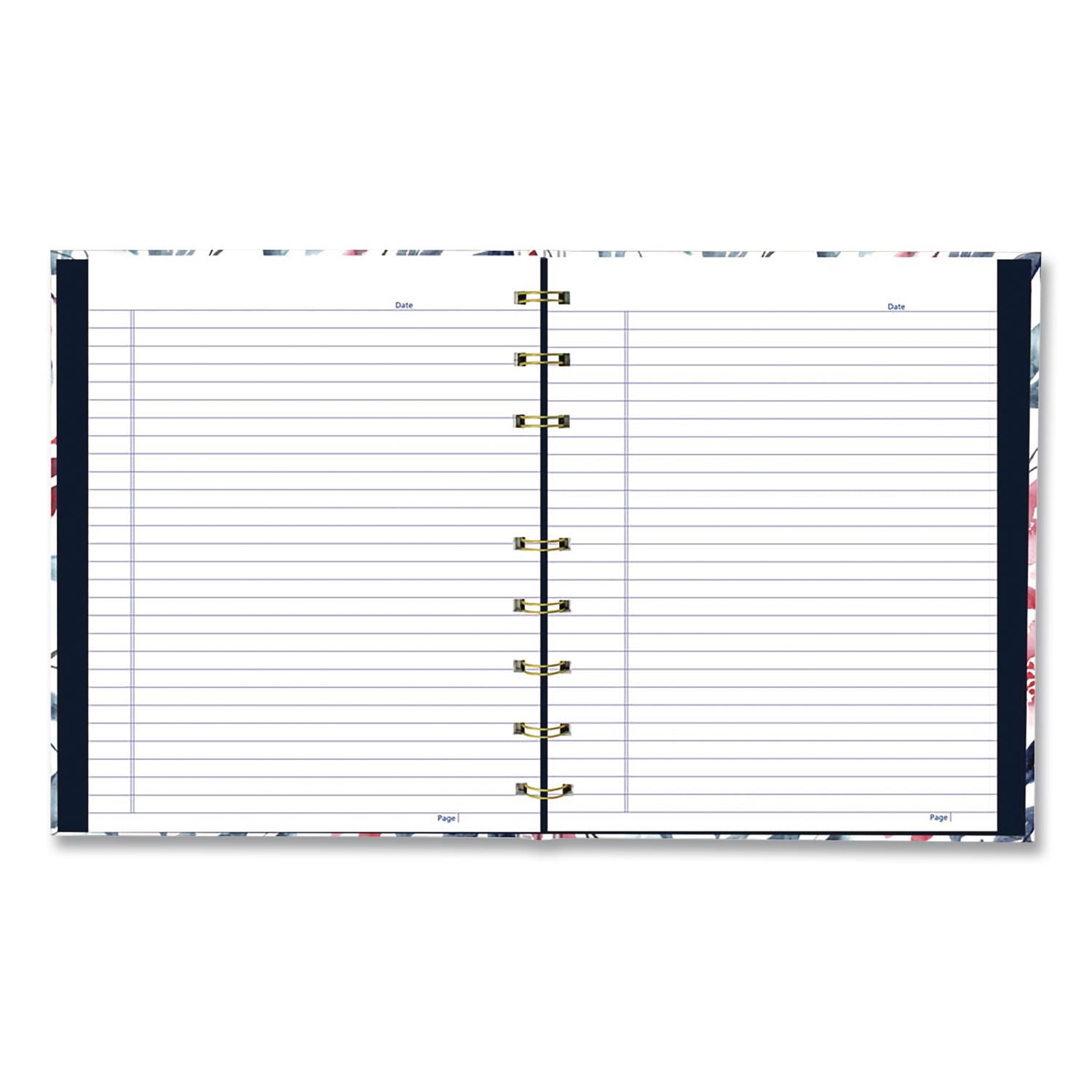 Notepro Fashion Hard Cover Notebook, 1-Subject, Medium/College Rule, Tranquil Blooms Cover, (96) 9.25 X 7.25 Sheets