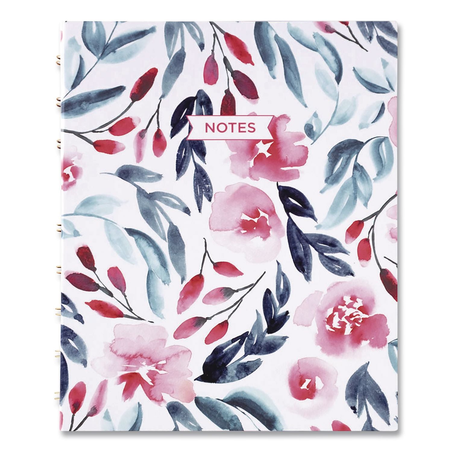 Notepro Fashion Hard Cover Notebook, 1-Subject, Medium/College Rule, Tranquil Blooms Cover, (96) 9.25 X 7.25 Sheets