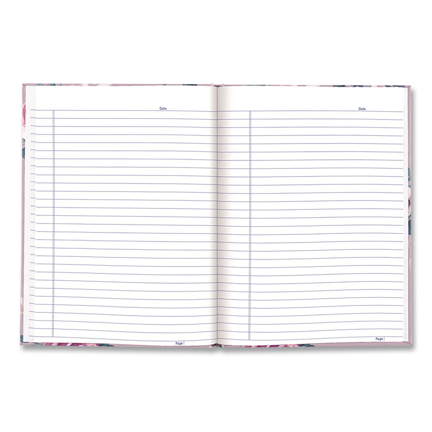 Fashion Hard Cover Notebook, 1-Subject, Medium/College Rule, Lavender Floral Cover, (96) 9.25 X 7.25 Sheets
