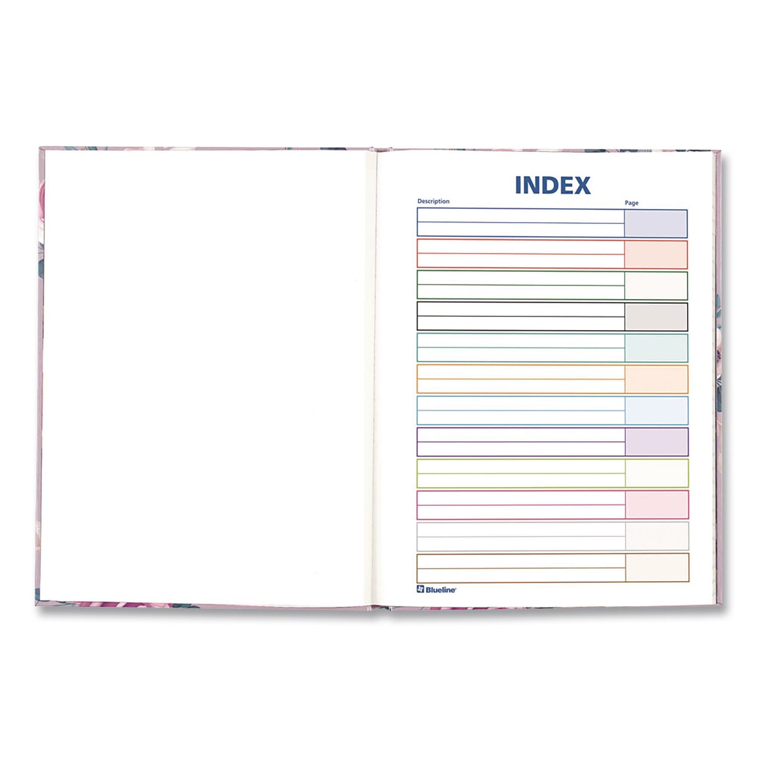 Fashion Hard Cover Notebook, 1-Subject, Medium/College Rule, Lavender Floral Cover, (96) 9.25 X 7.25 Sheets