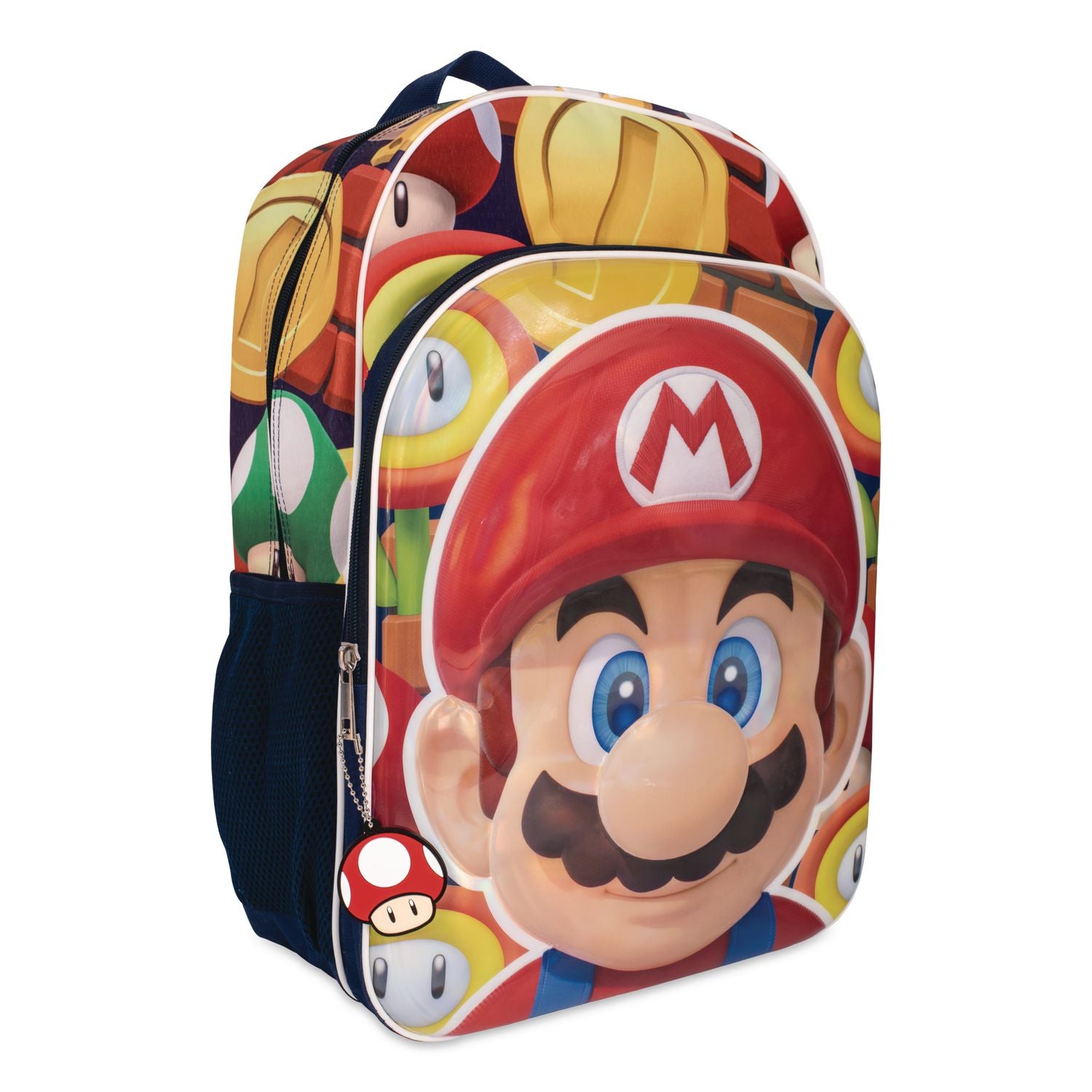 Super Mario Backpack, 12 X 5 X 16, Multicolor