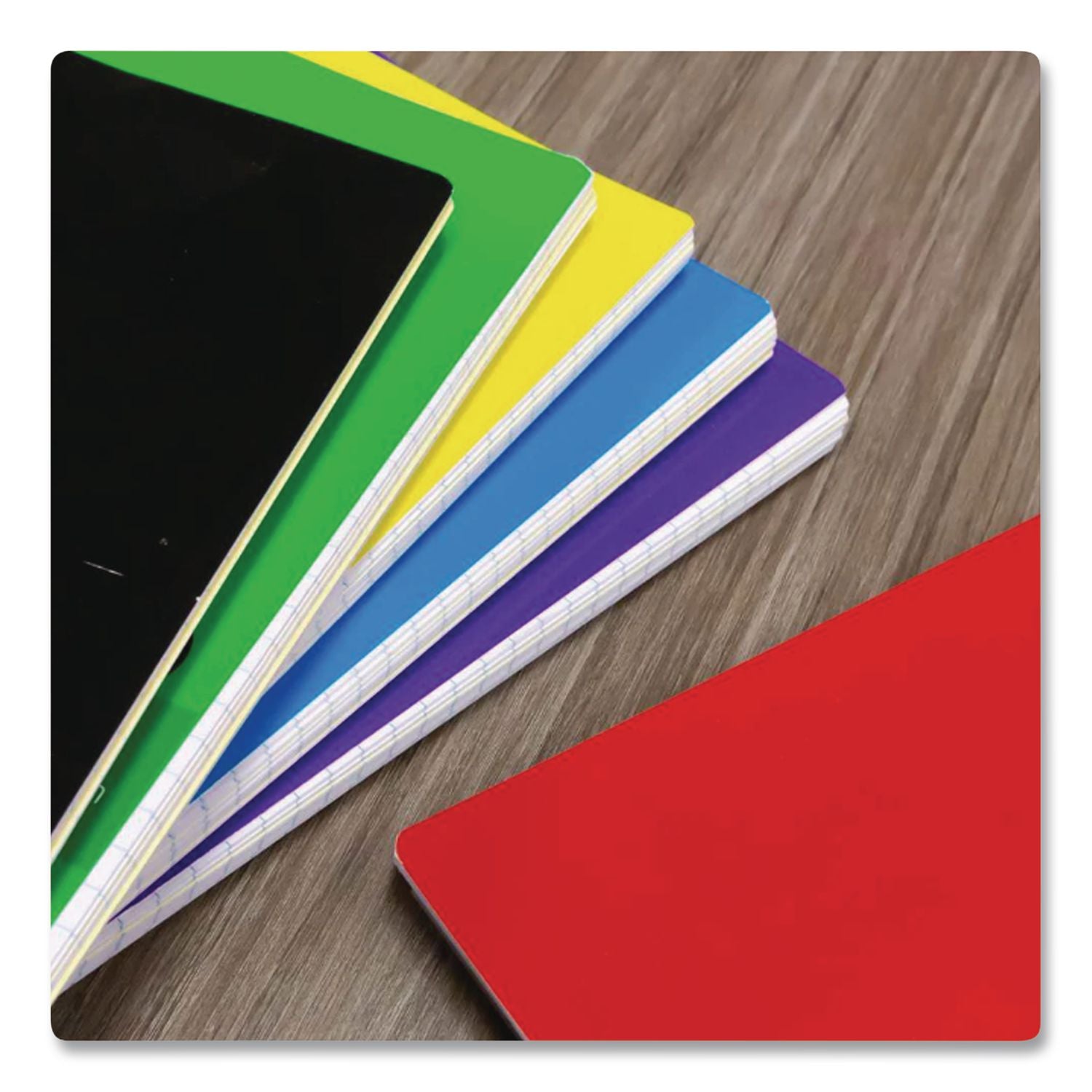 Spiral Notebooks, 1-Subject, Medium/College Rule, Randomly Assorted Cover Color, (70) 10.5 X 8 Sheets