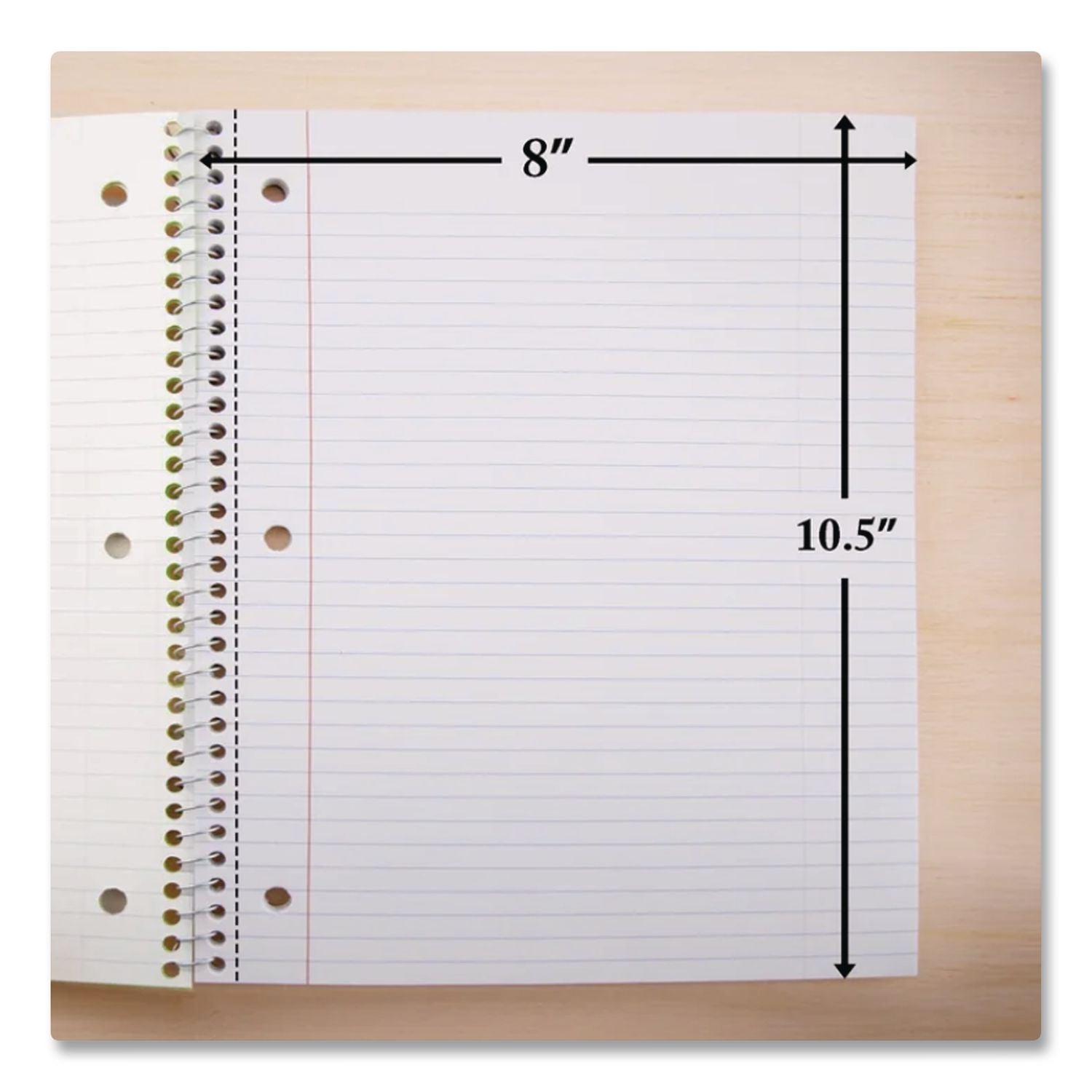 Spiral Notebooks, 5-Subject, Wide/Legal Rule, Randomly Assorted Color Cover, (150) 10.5 X 8 Sheets
