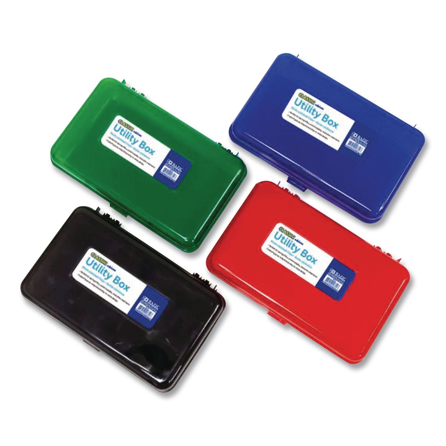 Clasp Pencil Case, 8" X 4.75" X 2.5", Randomly Assorted Color