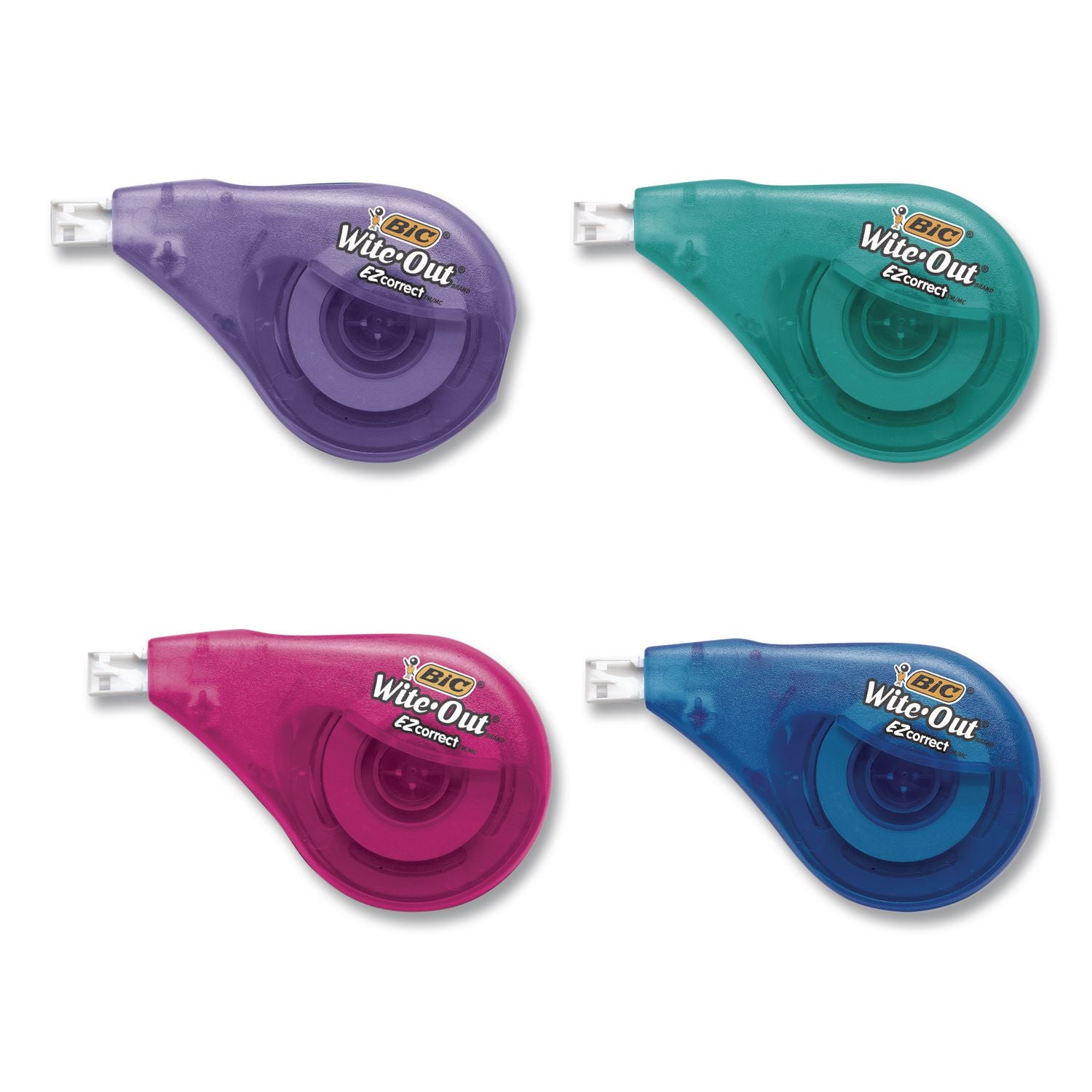 Wite-Out Brand EZ Correct Correction Tape, Non-Refillable, 0.17" X 33.33 Ft, Randomly Assorted Dispenser Colors, 72/Carton