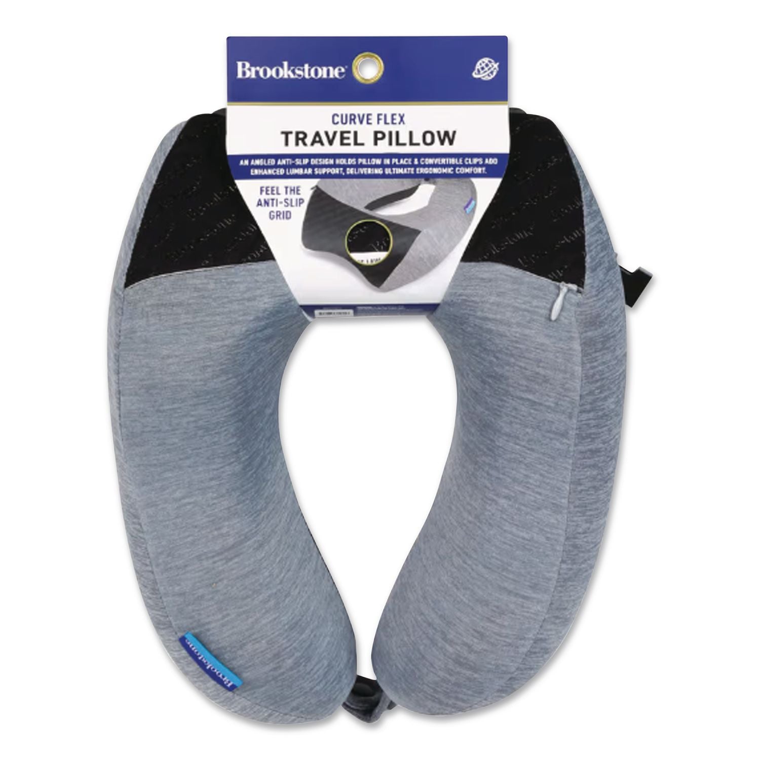 Flex Curve Neck Pillow, One Size Fits Most, Black/Gray