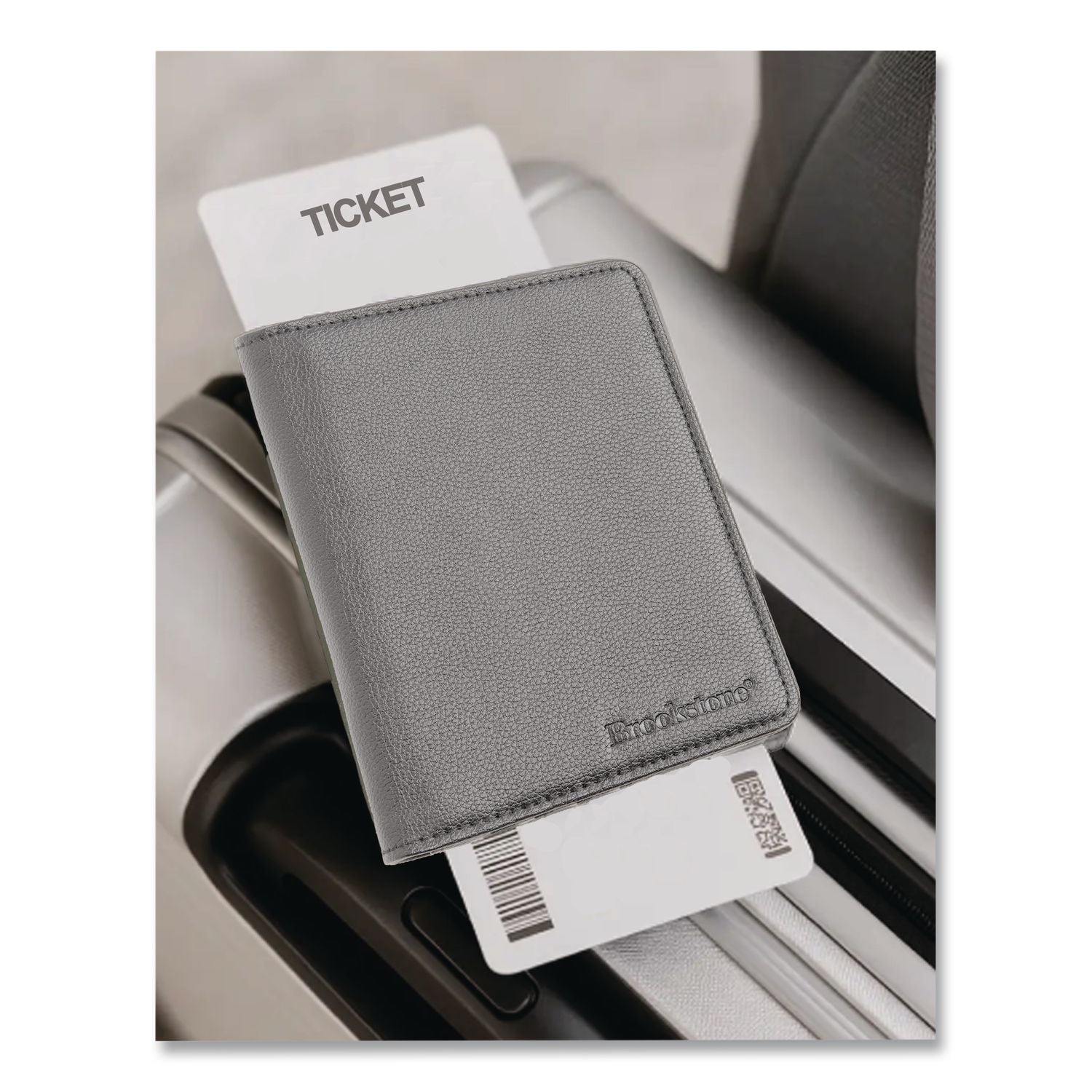 RFID Passport Holder, Polyurethane, Dark Gray