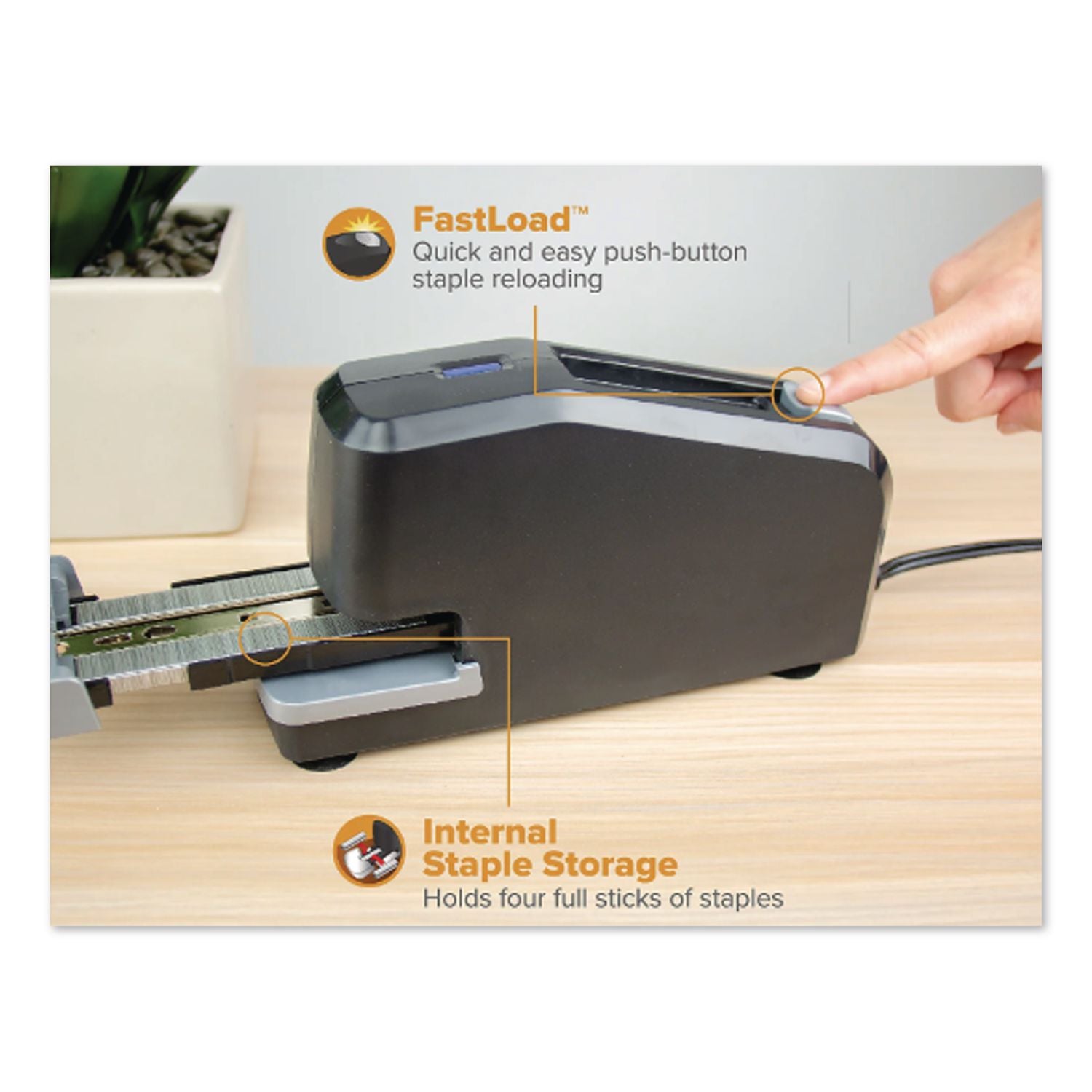 Impulse 30 Electric Stapler, Value Kit With Staples, 30-Sheet Capacity, Black