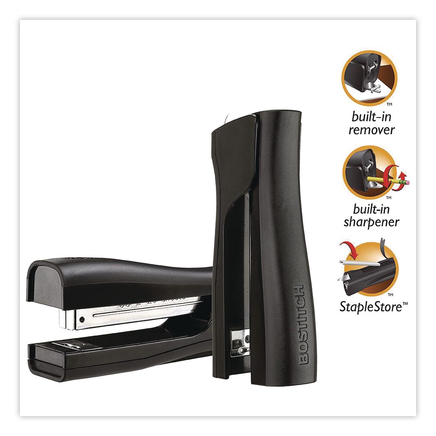 Dynamo Stapler, Value Pack, 20-Sheet Capacity, Black