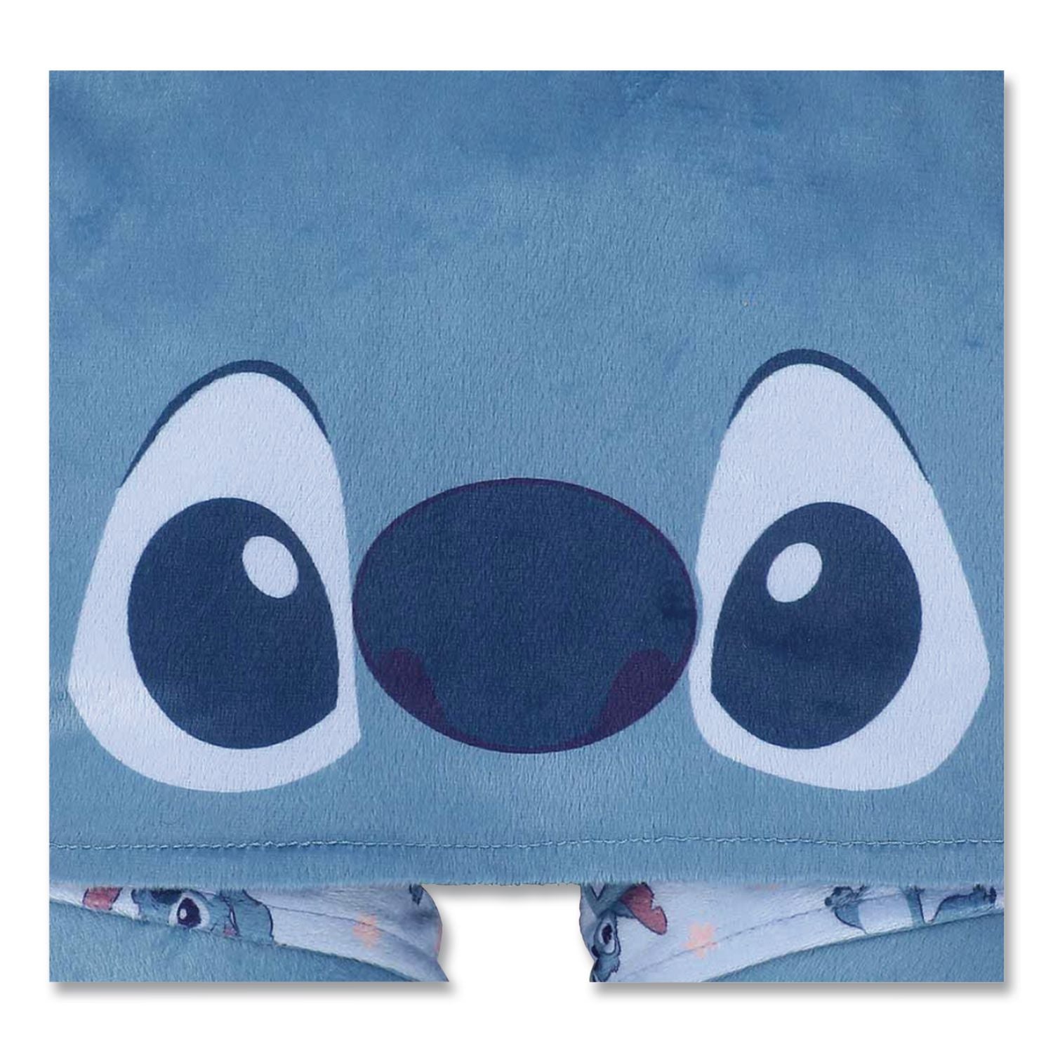 Stitch Hooded Polyester Travel Pillow, 11 X 3 X 10.5, Blue