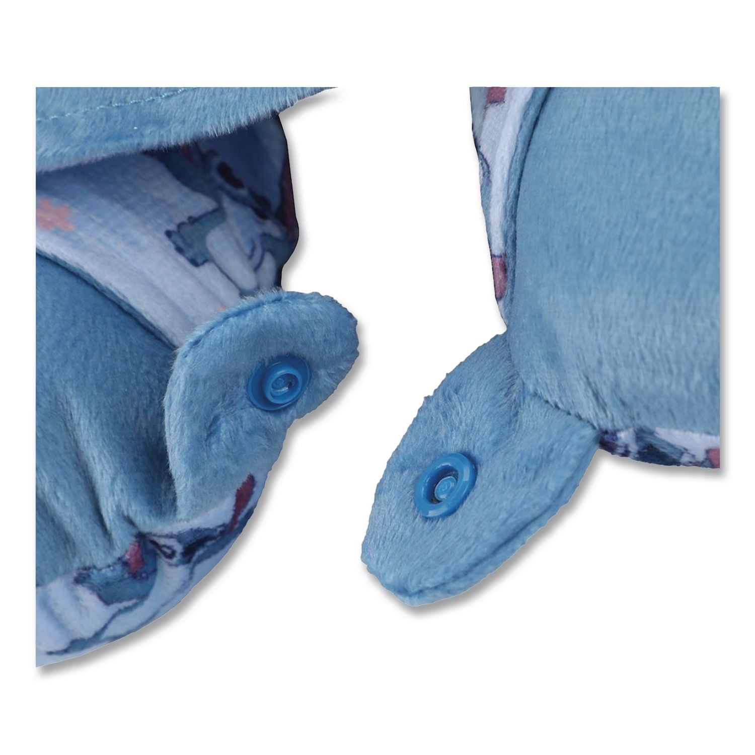 Stitch Hooded Polyester Travel Pillow, 11 X 3 X 10.5, Blue